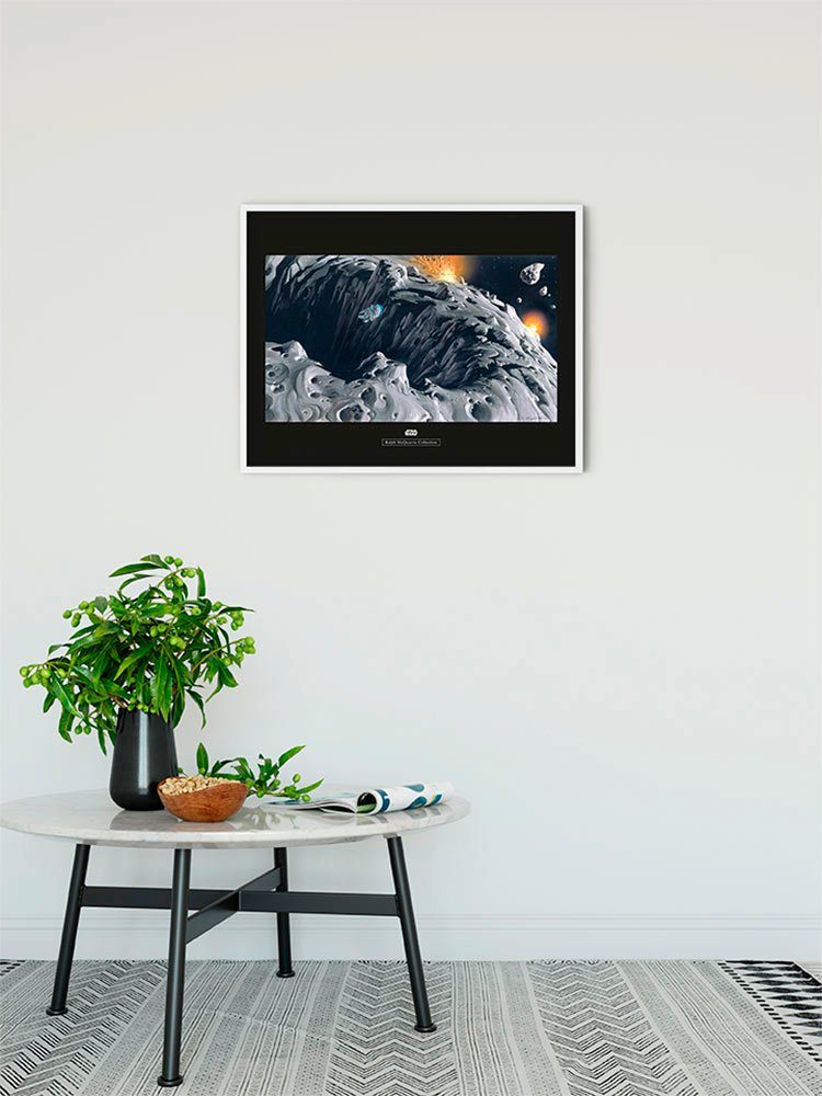 Komar Wanddecoratie Star Wars Classic RMQ Asteroid Wanddecoratie voor de kinderkamer - zonder lijst (1 stuk)