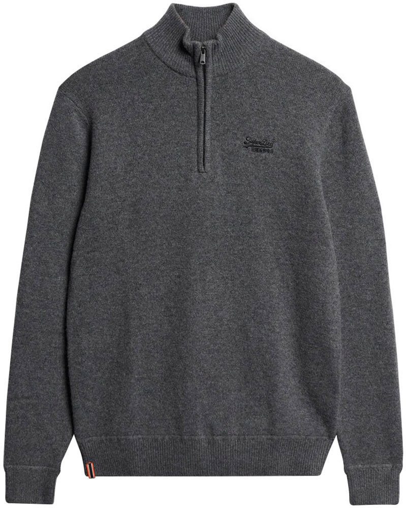 Superdry Gebreide trui ESSENTIAL EMB KNIT HALF ZIP