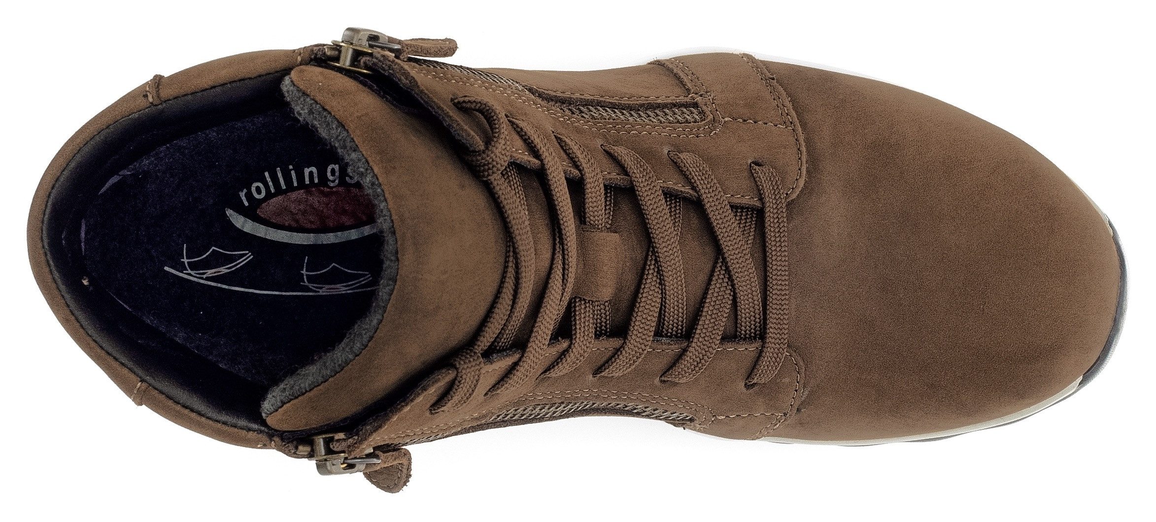 Gabor Rollingsoft Hoge veterschoenen met geprofileerde rubberzool
