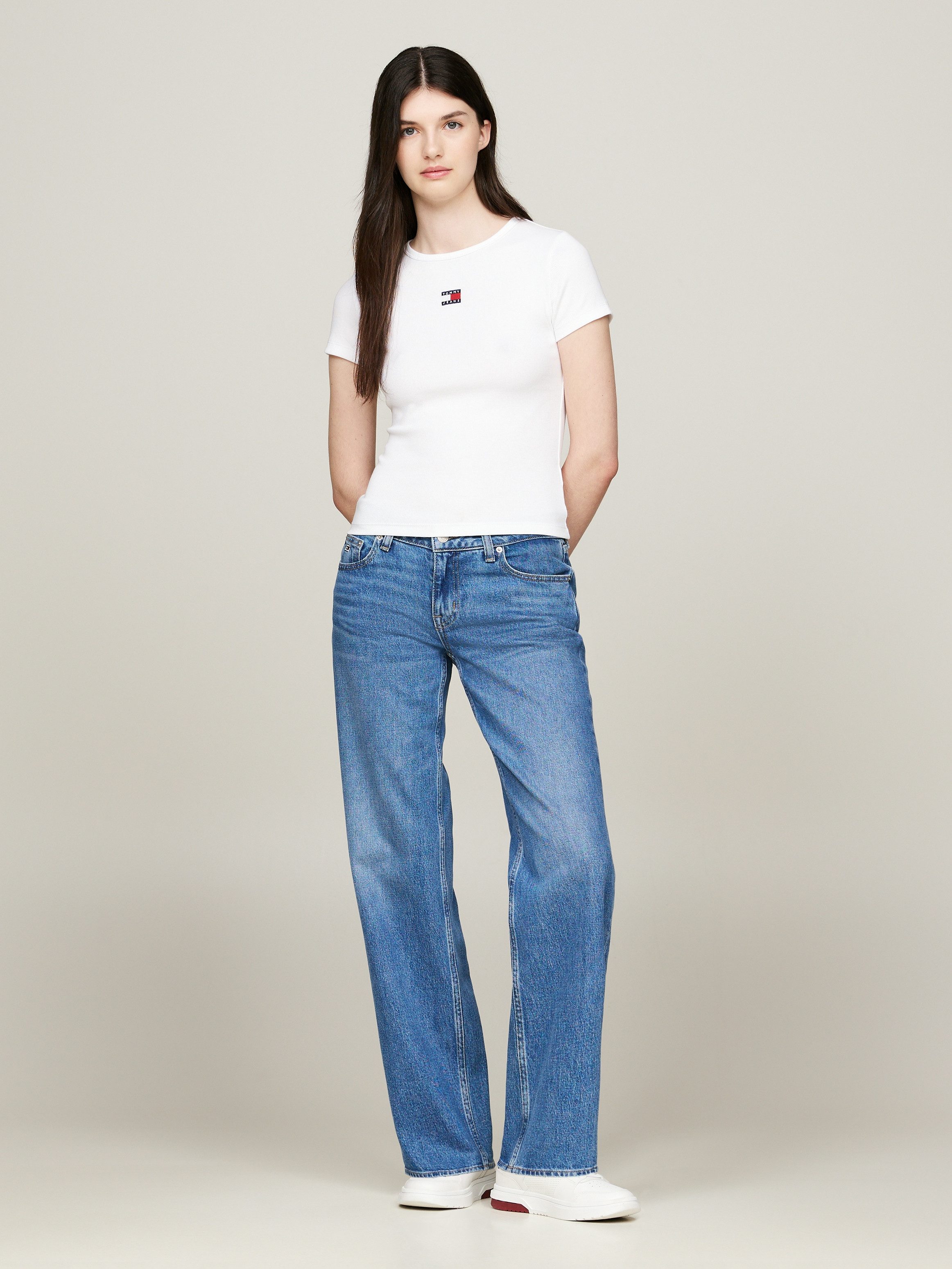TOMMY JEANS T-shirt TJW SLIM BADGE RIB TEE