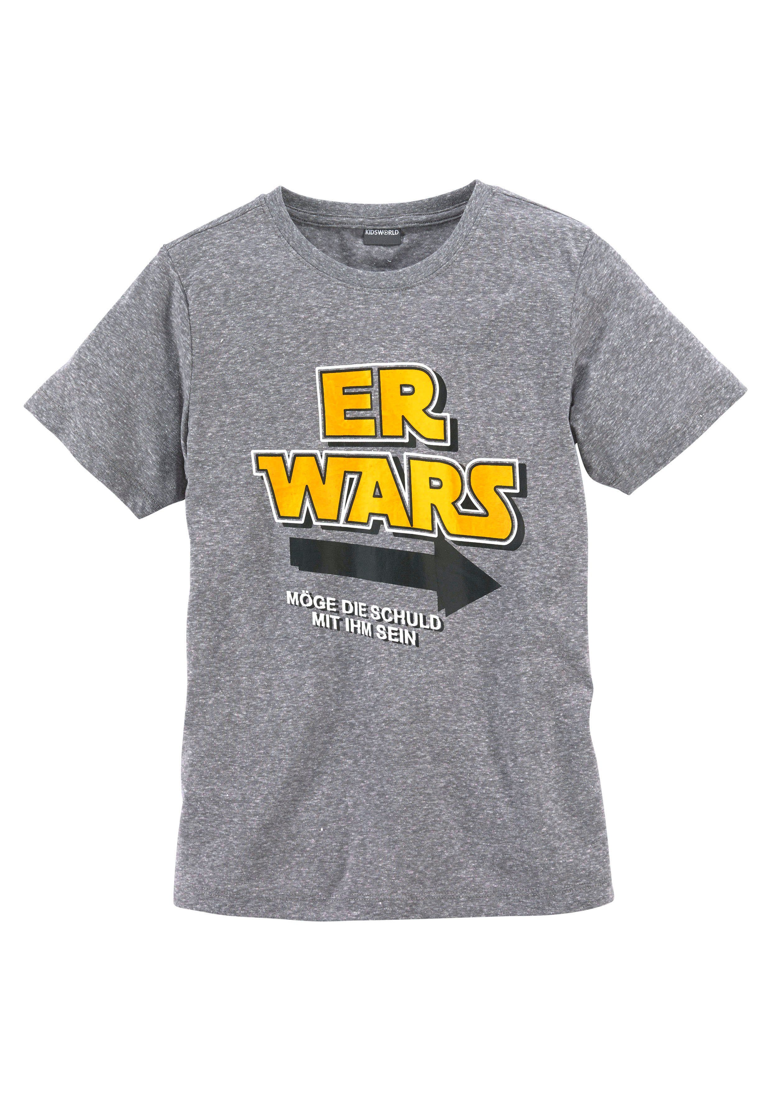 KIDSWORLD T-shirt ER WARS Lange mouwen, basic pasvorm, trendy print, ronde hals