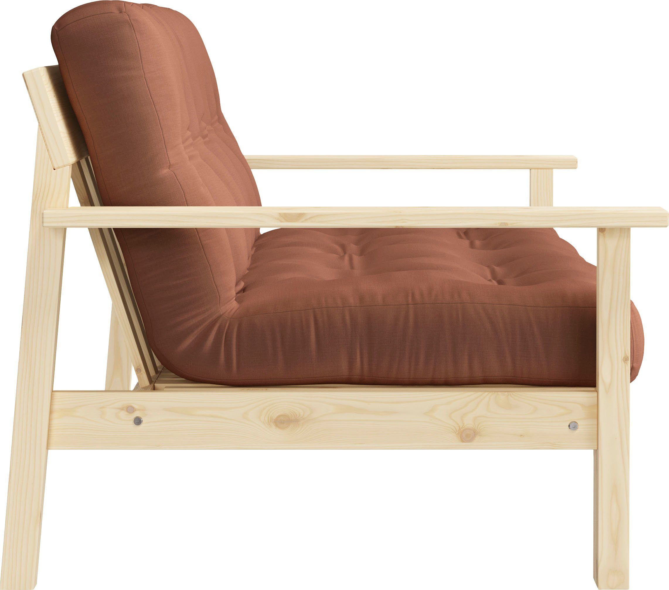 Karup Slaapbank Unwind Met houtstructuur, incl. futonmatras, ligoppervlak 130x190 cm