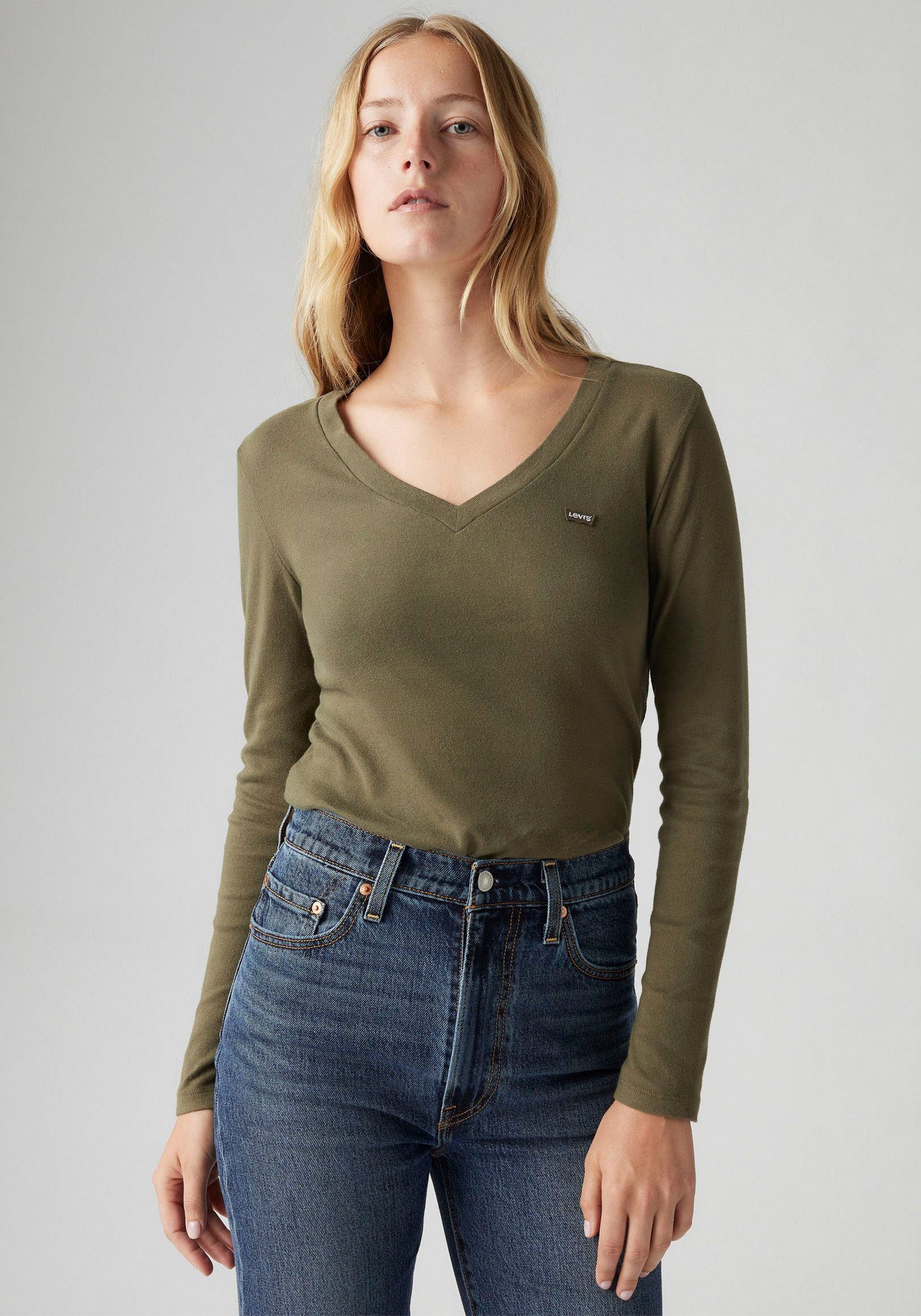 Levi's® Shirt met lange mouwen ESSENTIAL HM LS VNECK