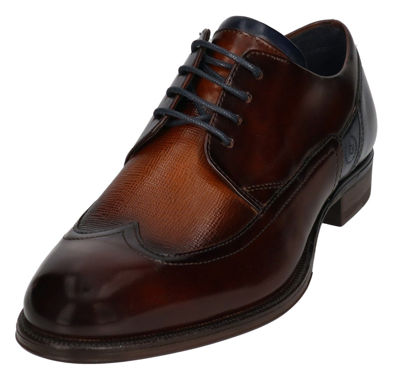 Bugatti Veterschoenen met sierstiksels, vrijetijdsschoen, lage schoen, veterschoen