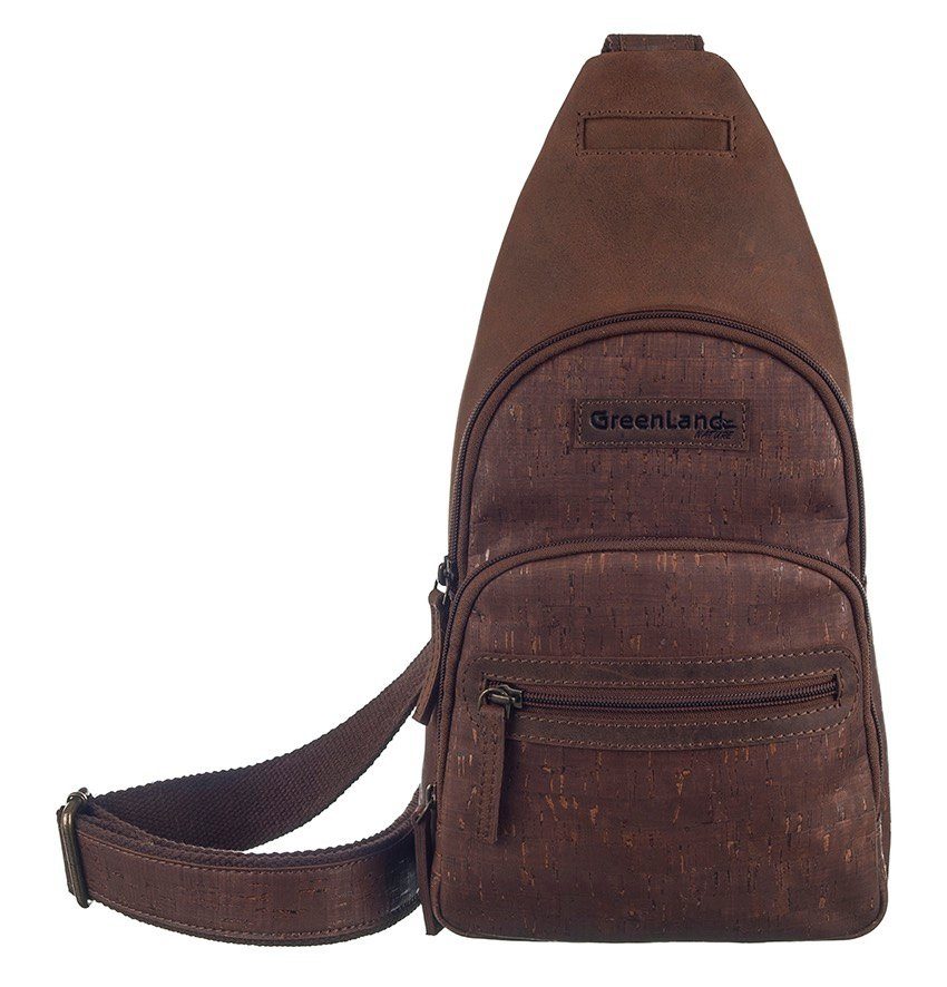 GreenLand Nature Rugzak NATURE leather-cork Aan de rechterkant of links te dragen