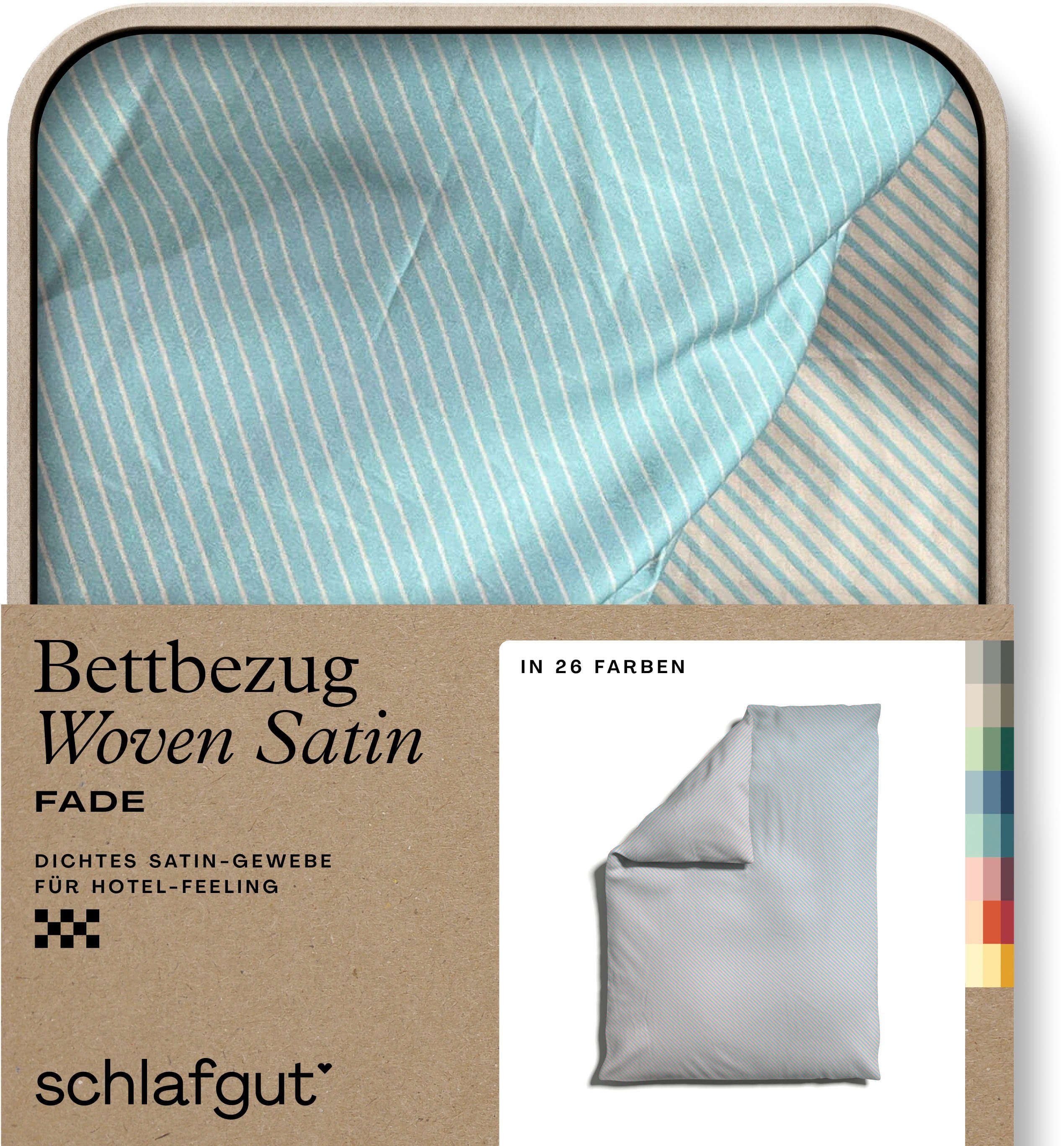 Schlafgut Dekbedovertrek Woven Satin fade met fijne strepen met kleurverloop, mix & match: bijpassende kussensloop verkrijgbaar (1 stuk)