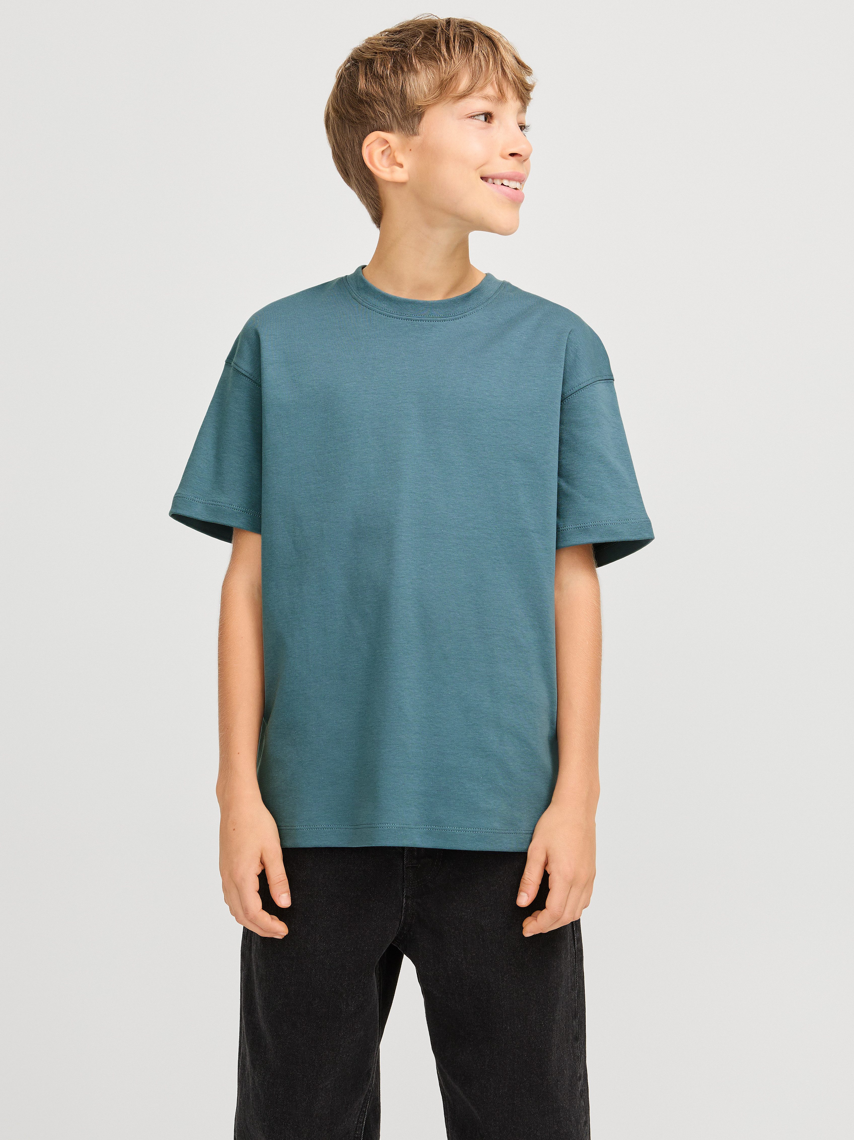 Jack & Jones Junior Shirt met ronde hals JJEURBAN EDGE TEE SS O-NECK NOOS JNR jongens t-shirts maat 128 blauw