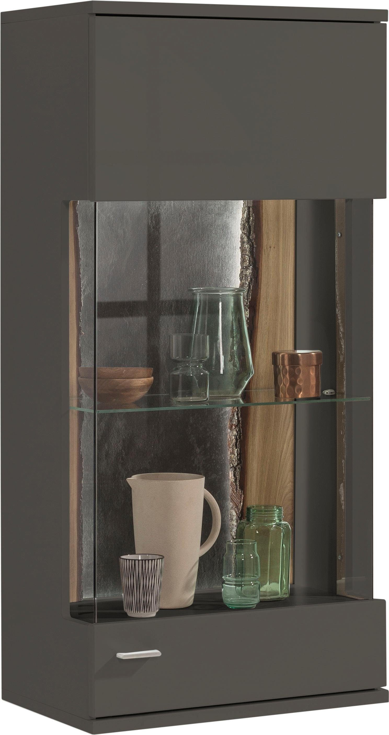 set one by Musterring Vitrinekast Tacoma Type 21/22, hoogte 126,4 cm, met getinte glasdeur