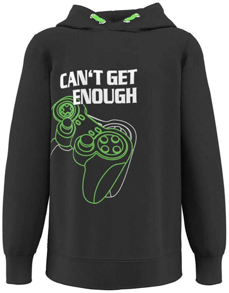 KIDSWORLD Hoodie CAN´T GET ENOUGH - quote bedrukt ontwerp, van katoen