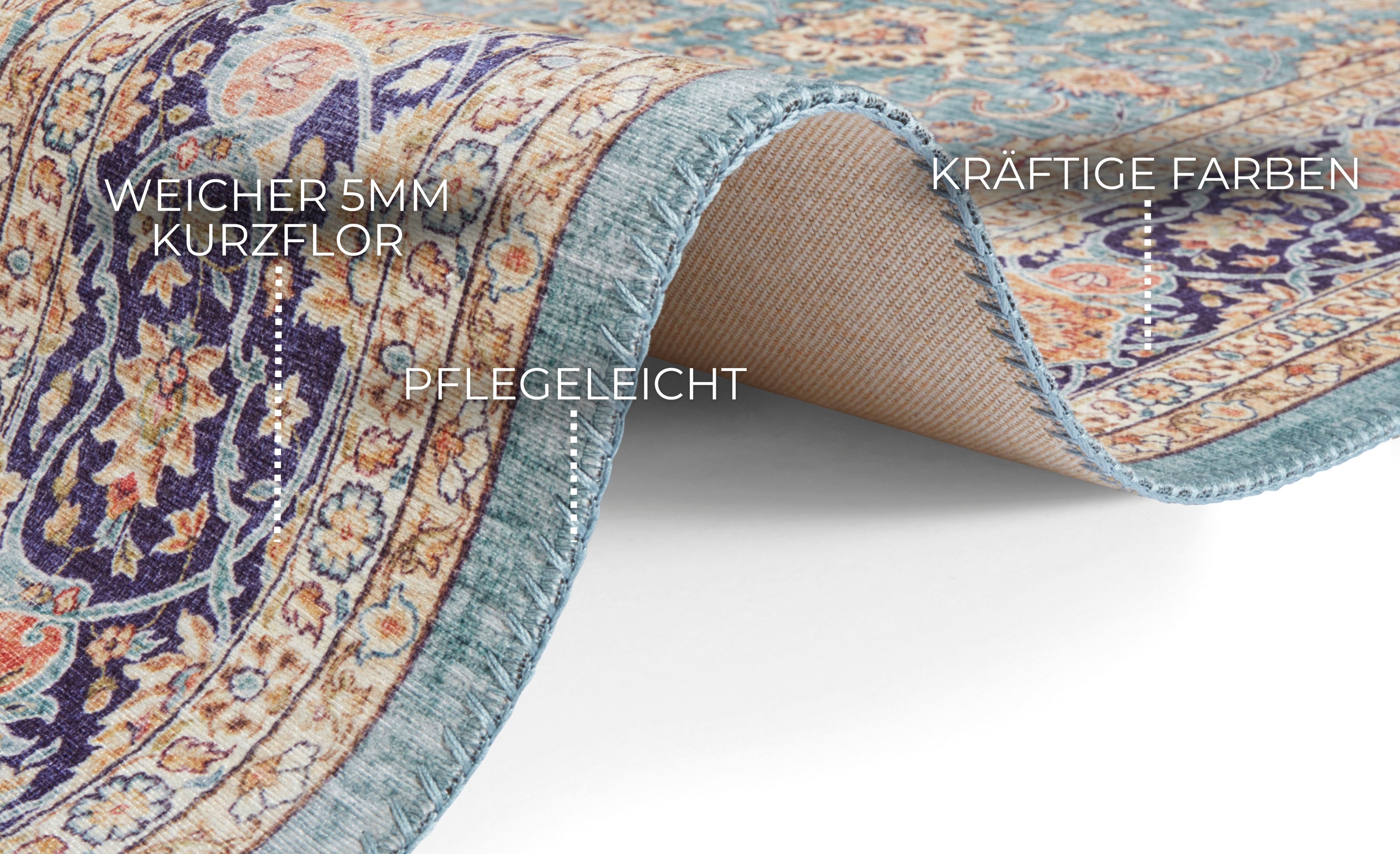 ELLE DECORATION Vloerkleed Keshan Maschad Oosters, loper, kortpolig, vintage, woonkamer, slaapkamer