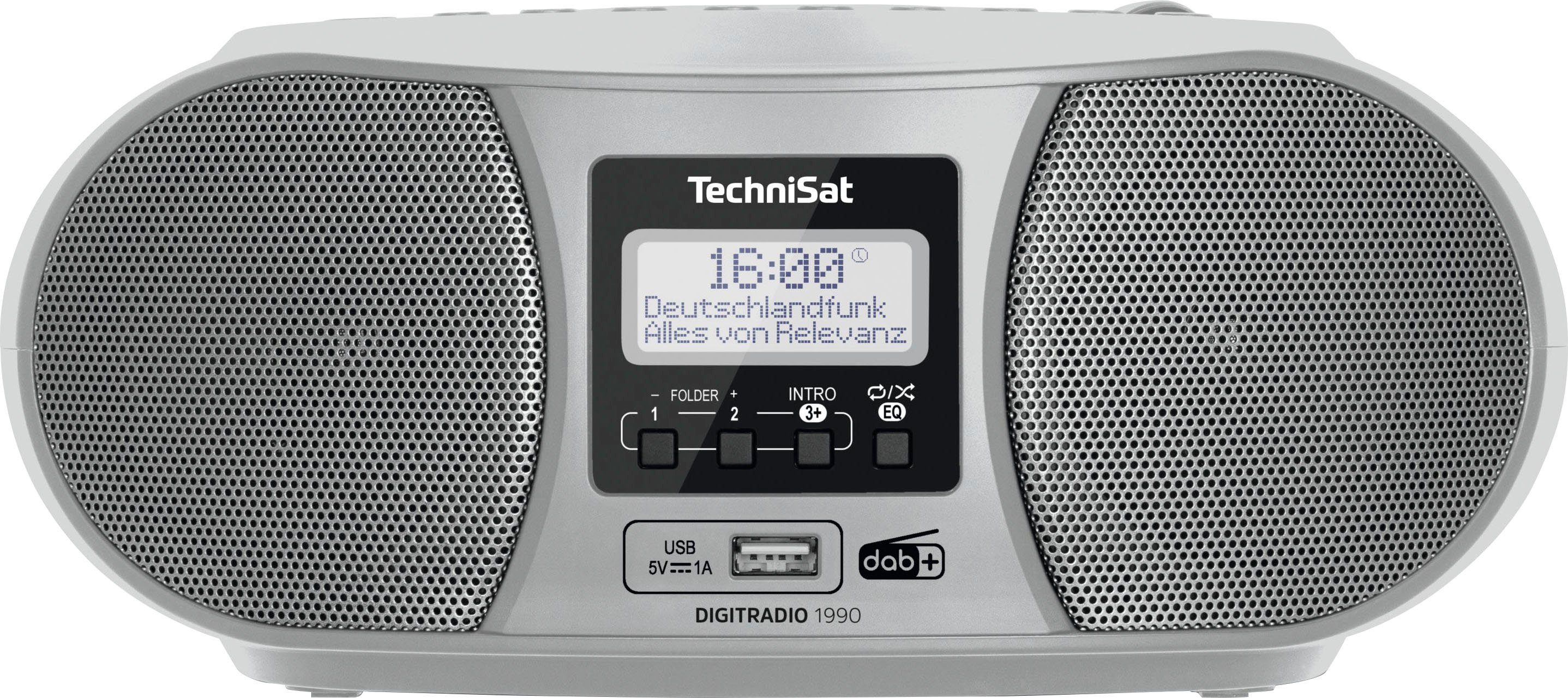 TechniSat DIGITRADIO 1990 Radio-CD-speler DAB+, FM AUX, Bluetooth, CD, DAB+, FM, USB Accu laadfuncti