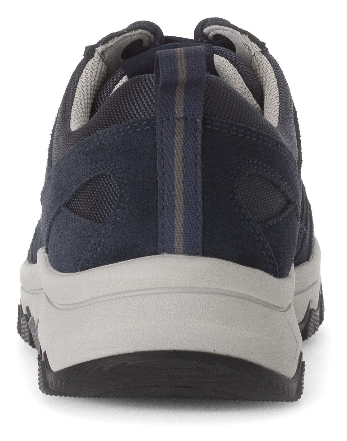 Gabor Rollingsoft Sneakers met sleehak , vrijetijdsschoen, lage schoen, veterschoen met decoratieve stiksels, breedte g