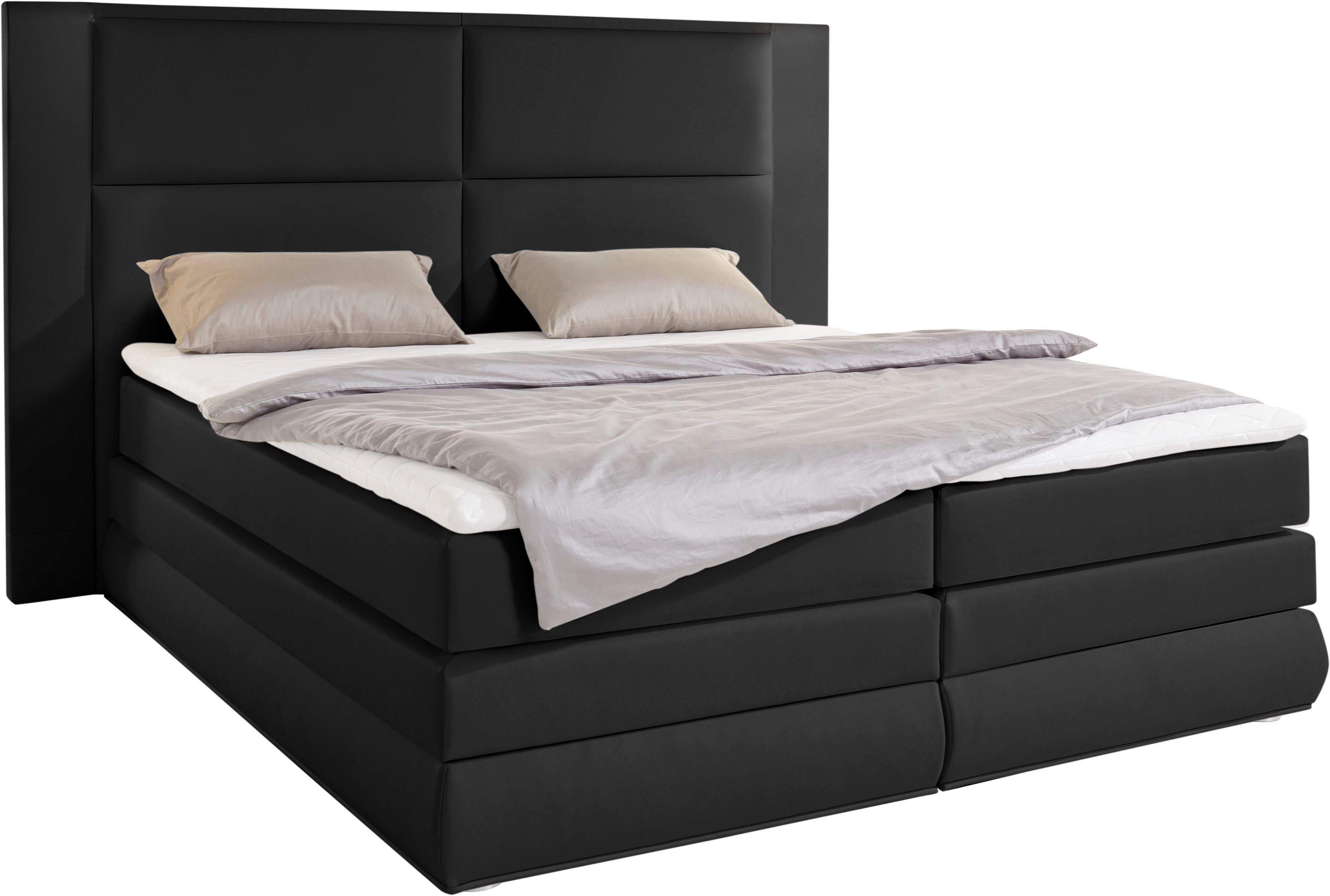 COLLECTION AB Boxspring Copenhagen inclusief bedkist, topmatras, naar keuze met ledverlichting
