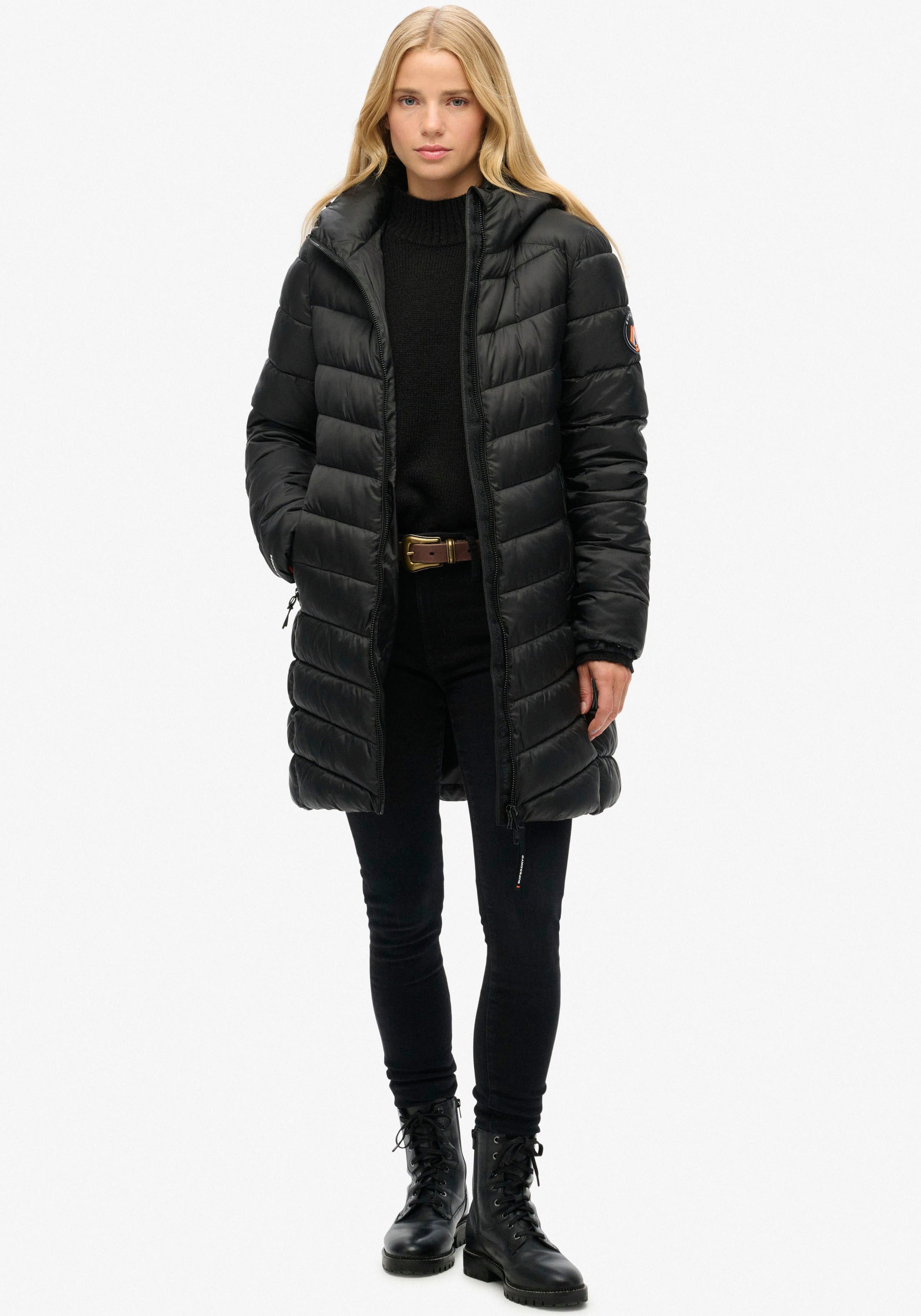 Superdry Gewatteerde jas HOODED FUJI MID GEWATTEERDE JAS