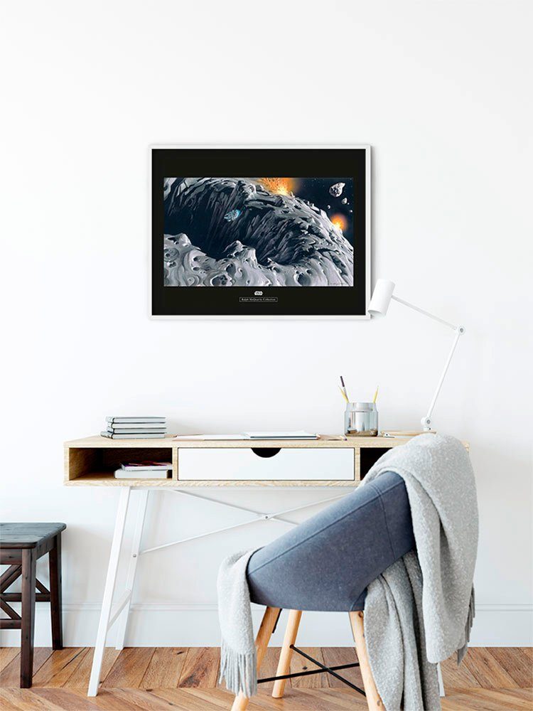 Komar Wanddecoratie Star Wars Classic RMQ Asteroid Wanddecoratie voor de kinderkamer - zonder lijst (1 stuk)