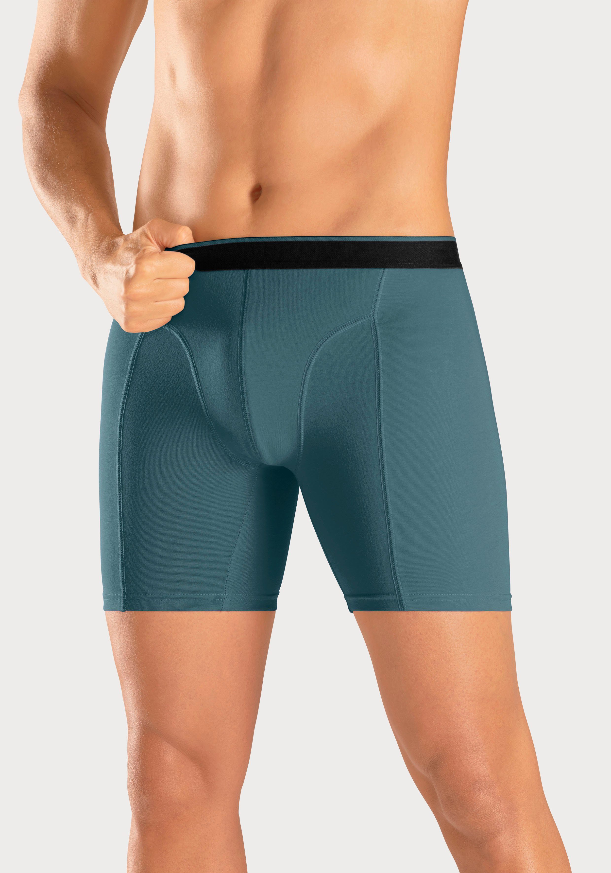 AUTHENTIC LE JOGGER Lange boxershort met twee kleuren geweven band en langere pijpen (set 5 stuks)