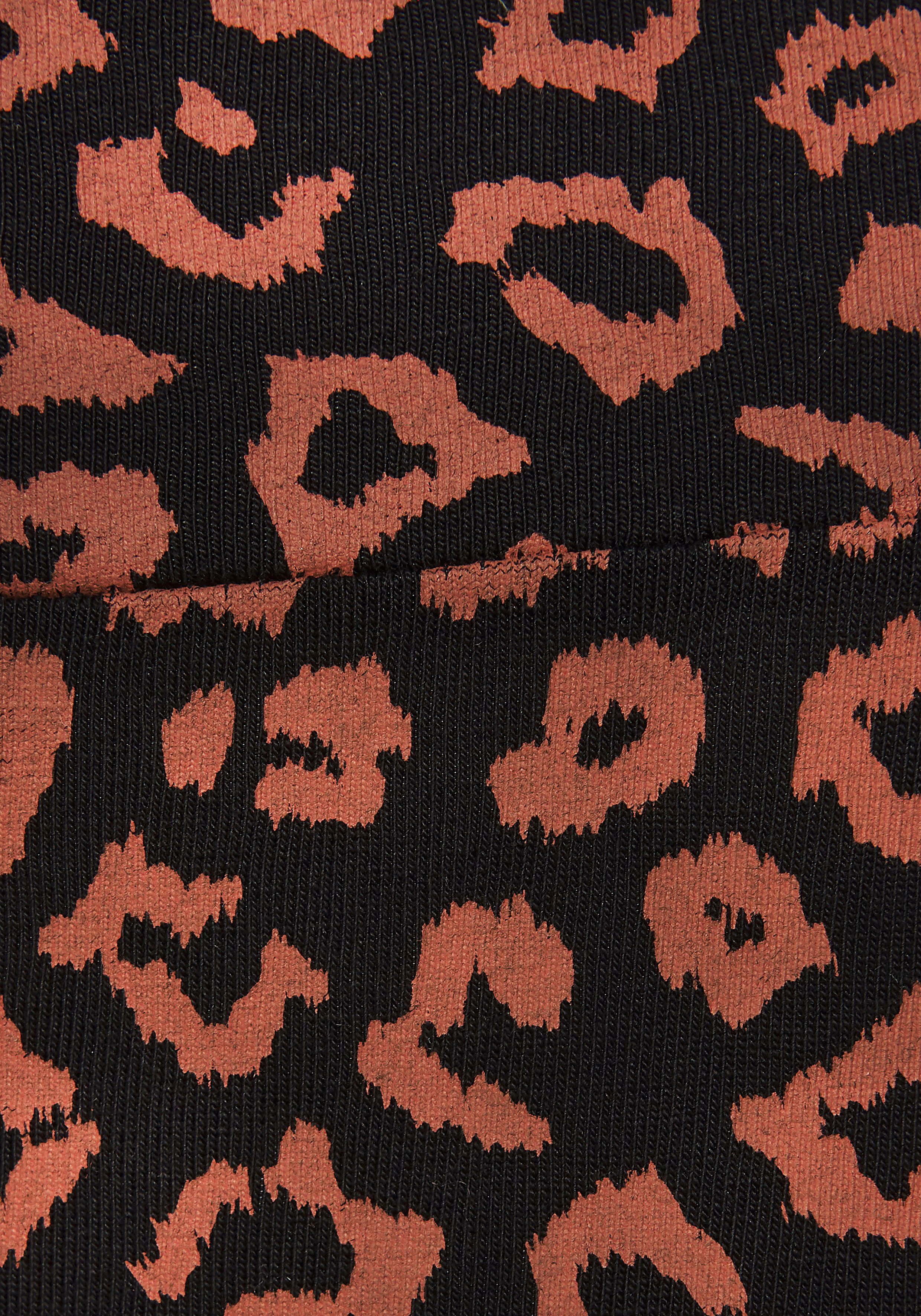 Lascana Legging Sweatleggings met brede band in leeuwprint loungewear