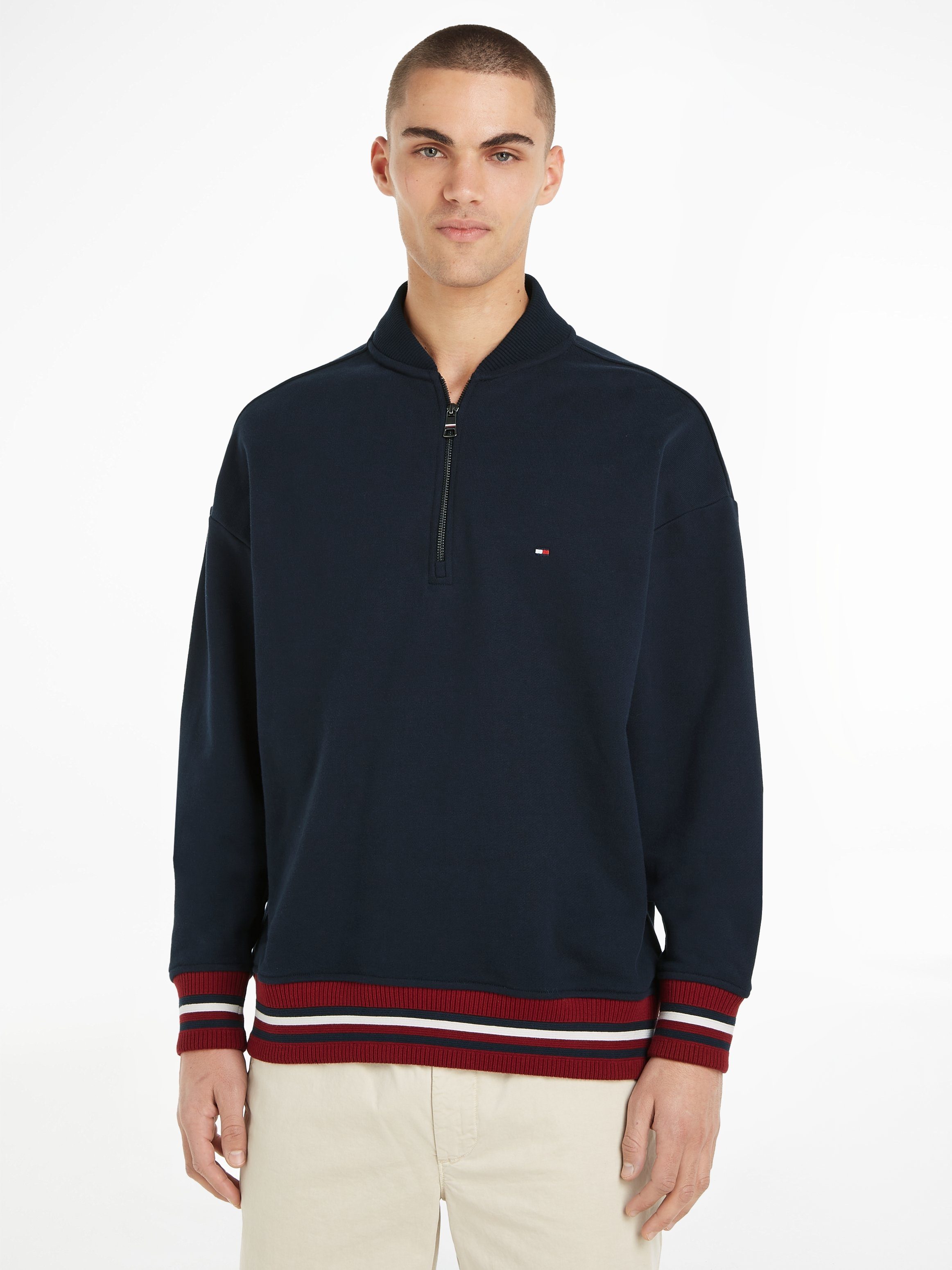 Tommy Hilfiger Sweatshirt BOLD GLOBAL STRIPE HALF ZIP