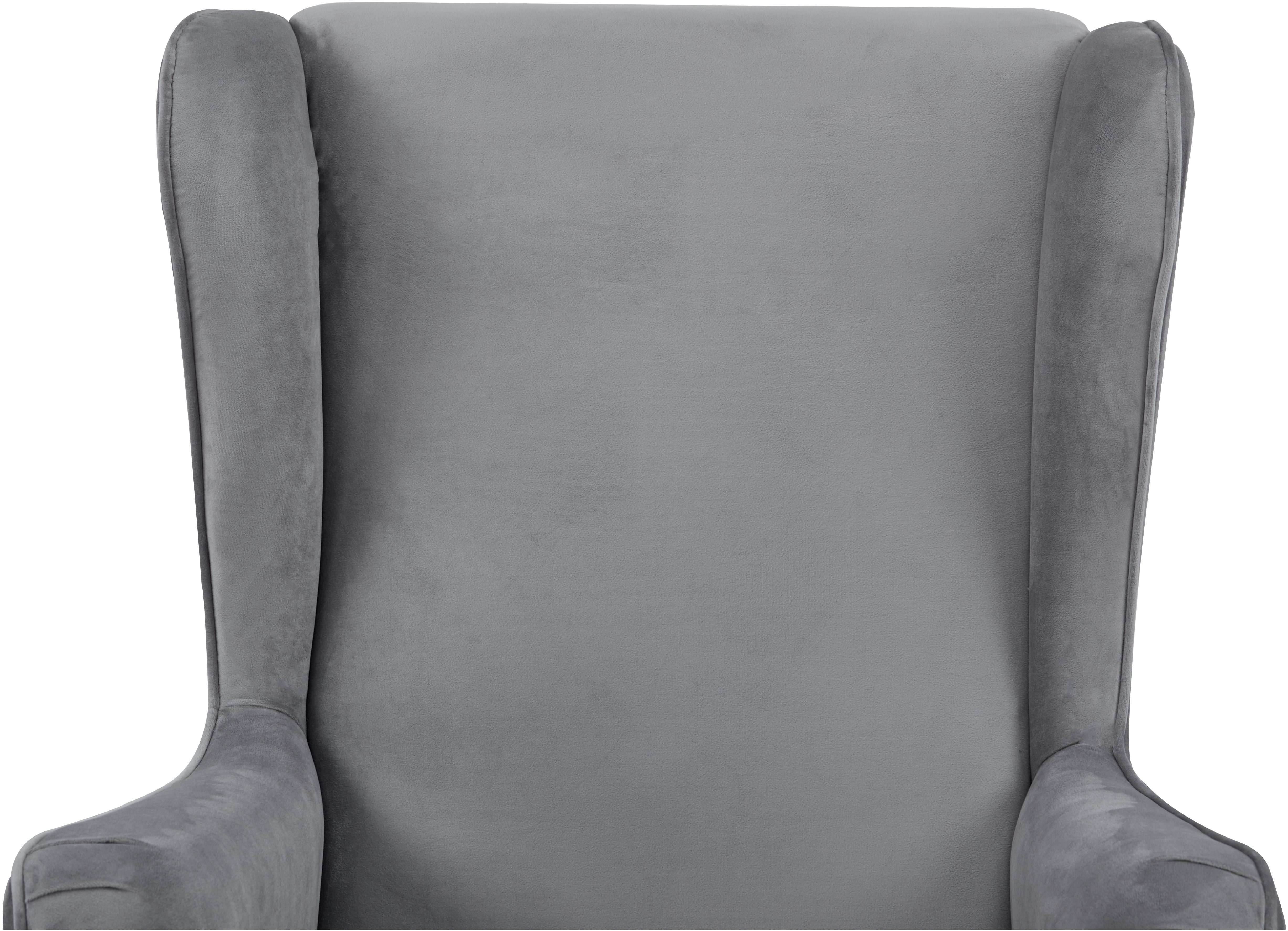 Home affaire Oorfauteuil ZILLER, TV-stoel, vrij in de ruimte te plaatsen, in cord en fluweel