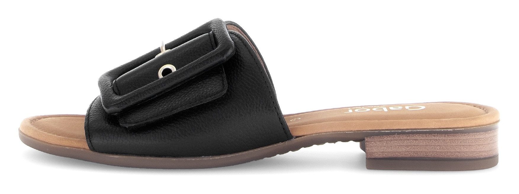 Gabor Slippers Rhodos , blokhak, zomerschoen, comfortabele schoen in breedte g (= breed)