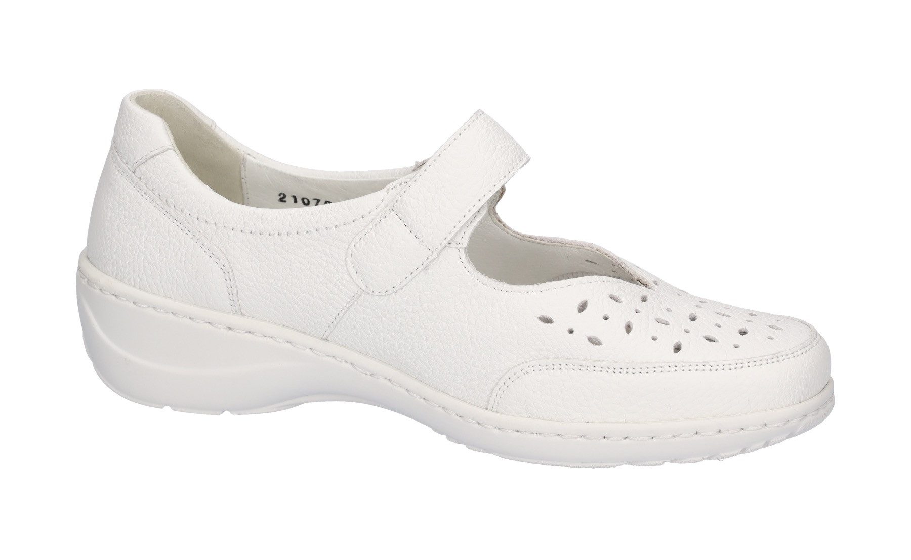 Waldläufer Ballerina's met riempje KYA , lage schoen, comfort schoen, perforatiepatroon, comfortbreedte k (= extra breed)
