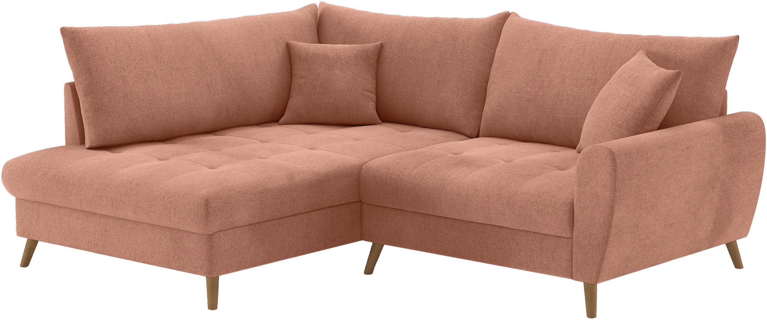 Mr. Couch Hoekbank Blackburn II, L-vorm Met koudschuimvering tot 140 kg belastbaar oranje, hoekbanken, 230 cm