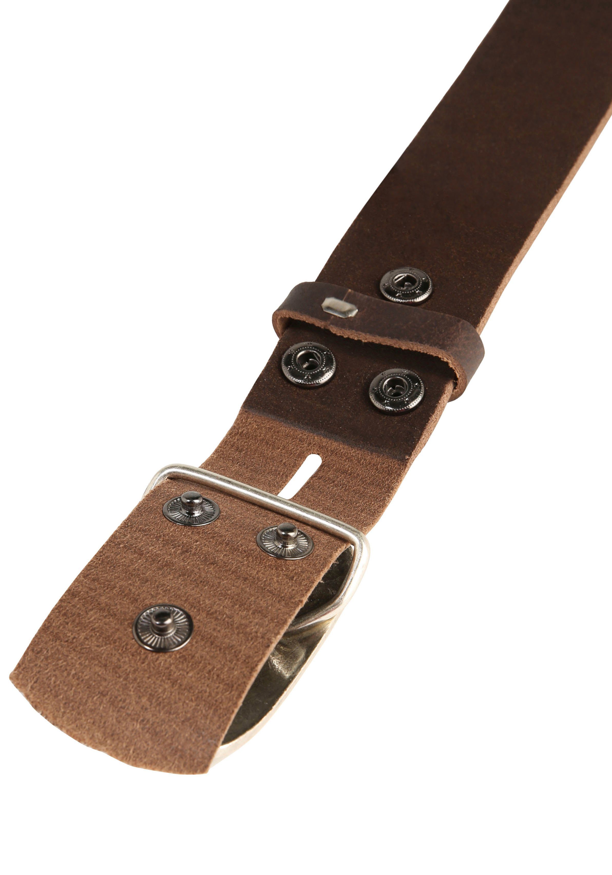 RETTUNGSRING by showroom 019° Leren riem met verwisselbare sluiting "rechthoek ingelijst"