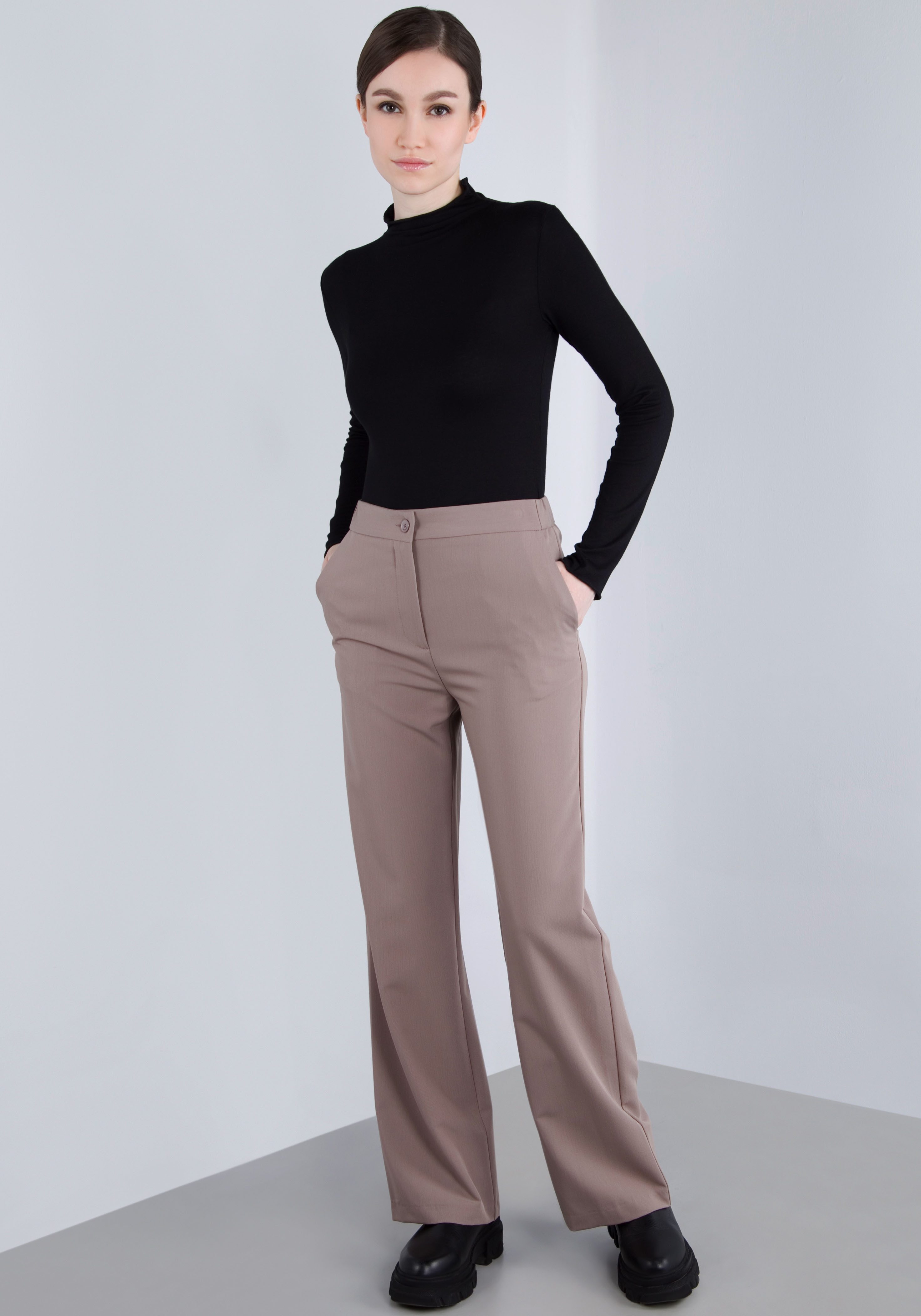 IMPERIAL Stoffen broek , casual wijde broek met elastische tailleband aan de achterkant