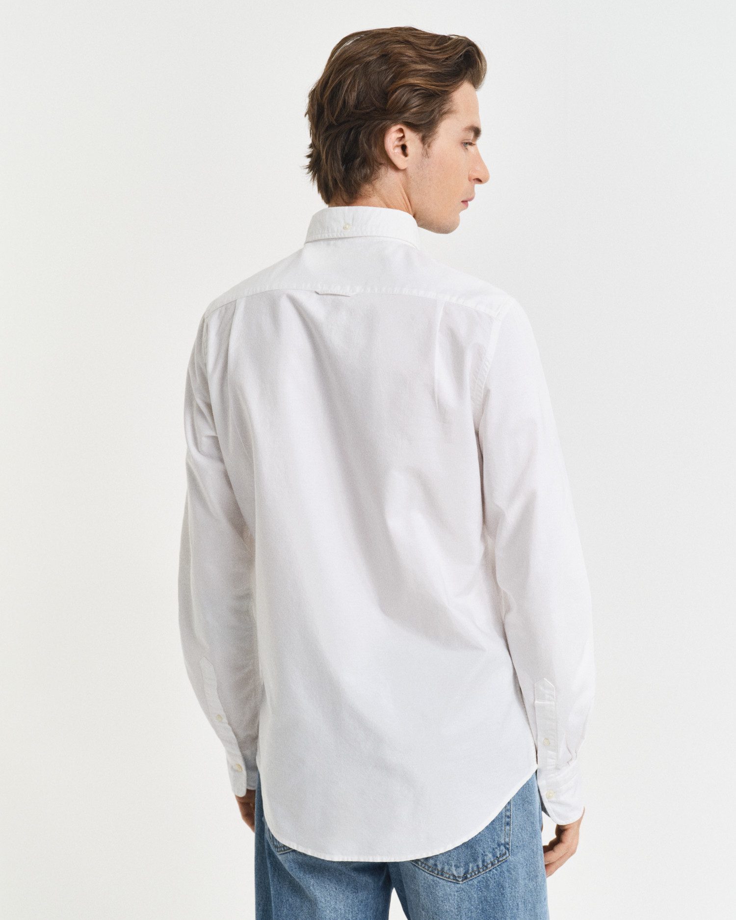 Gant Overhemd met lange mouwen Slim fit Oxford overhemd gestructureerd duurzaam dikker