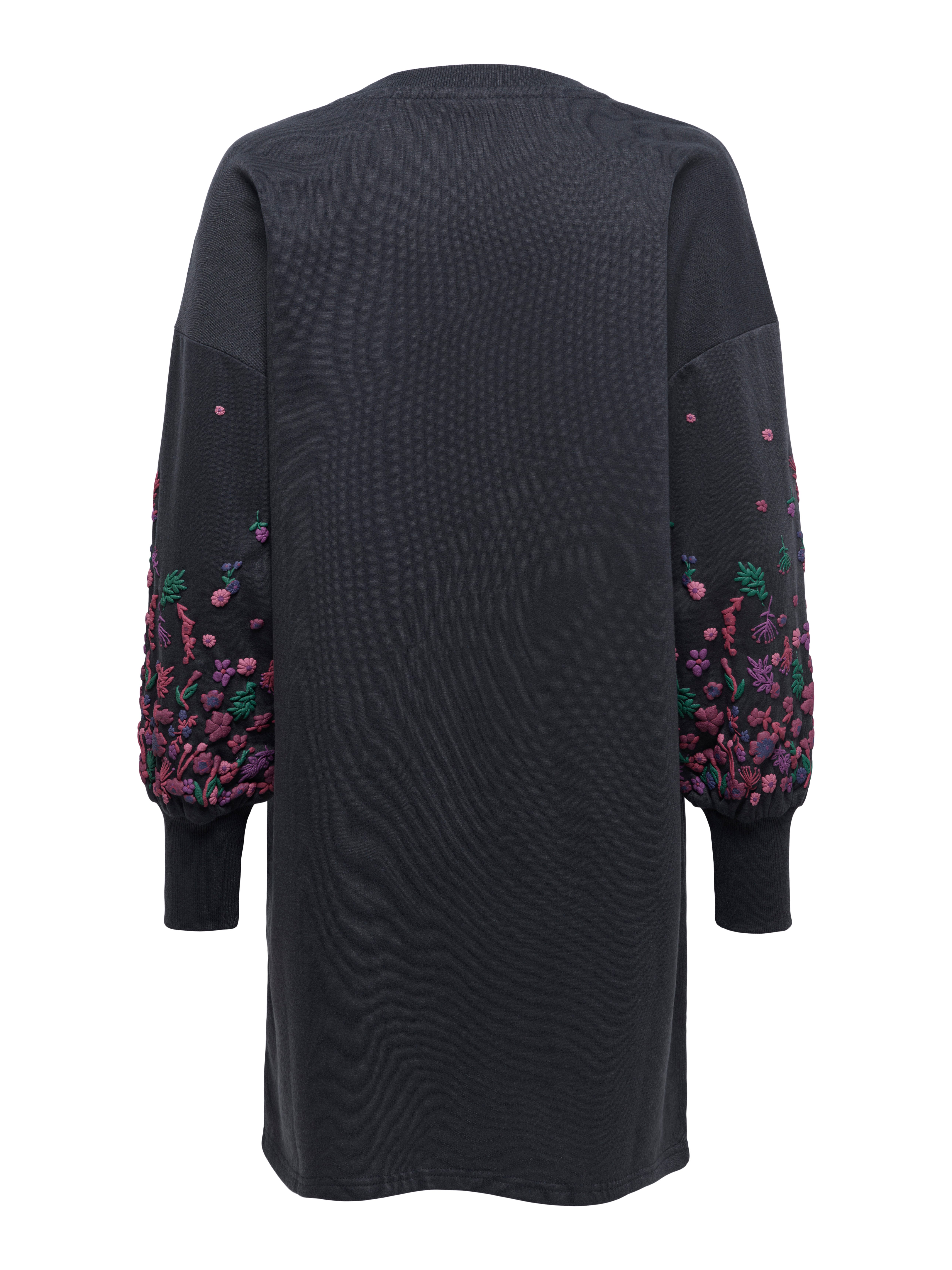 Only Sweatjurk ONLBROOKE LS SHORT DRESS FLOWER SWT NOOS