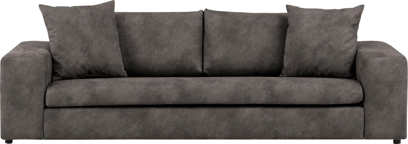 andas 3-zitsbank SLEETLAND XXL in fluweel of vintage lederlook