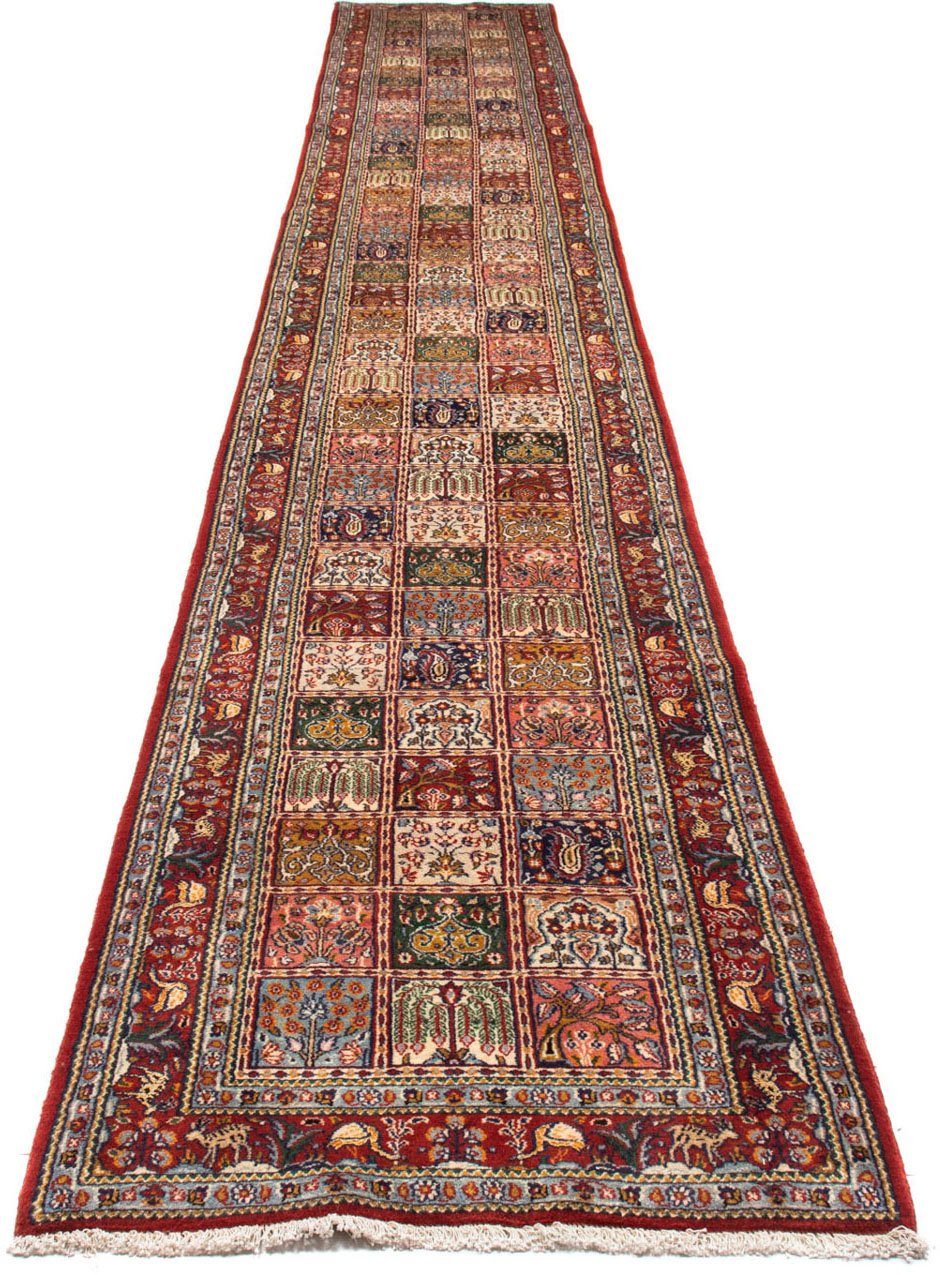 morgenland Hoogpolige loper Moud sterk gedessineerd beige 294 x 80 cm Uniek exemplaar met certificaat