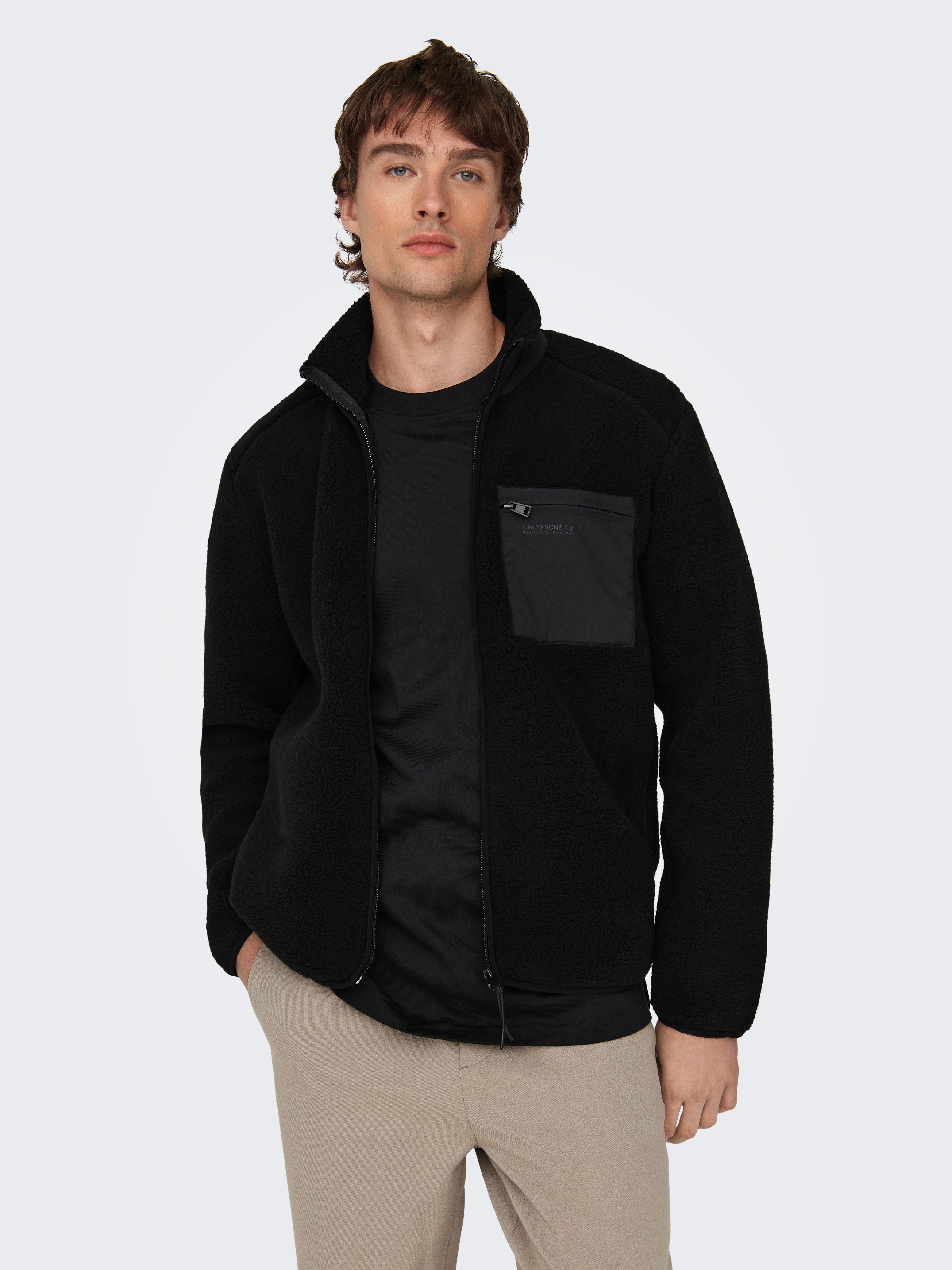 ONLY & SONS Gebreid fleecejack ONSDALLAS LIFE SHERPA JACKET OTW VD
