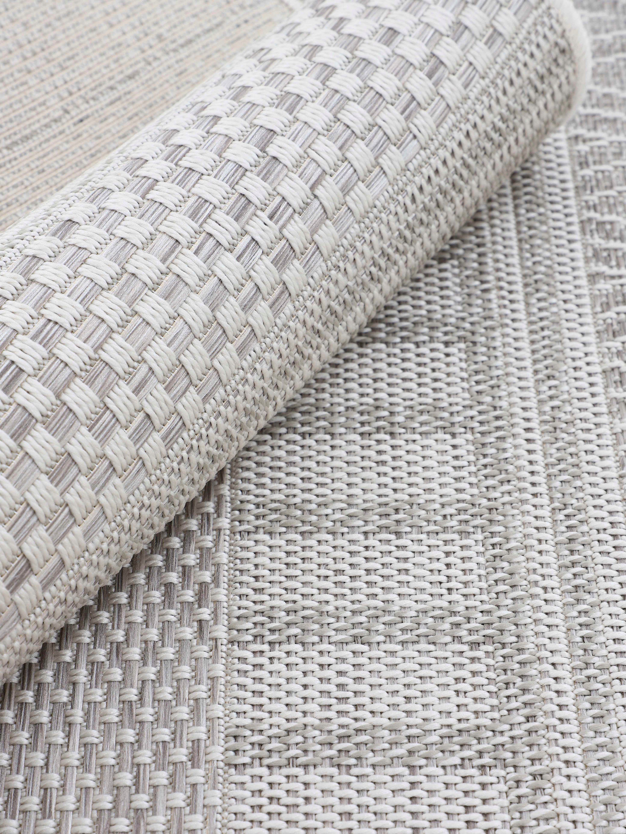 carpetfine Vloerkleed Boho 100 robust vlakweefsel, sisal look, uv-bestendig, buitenruimte