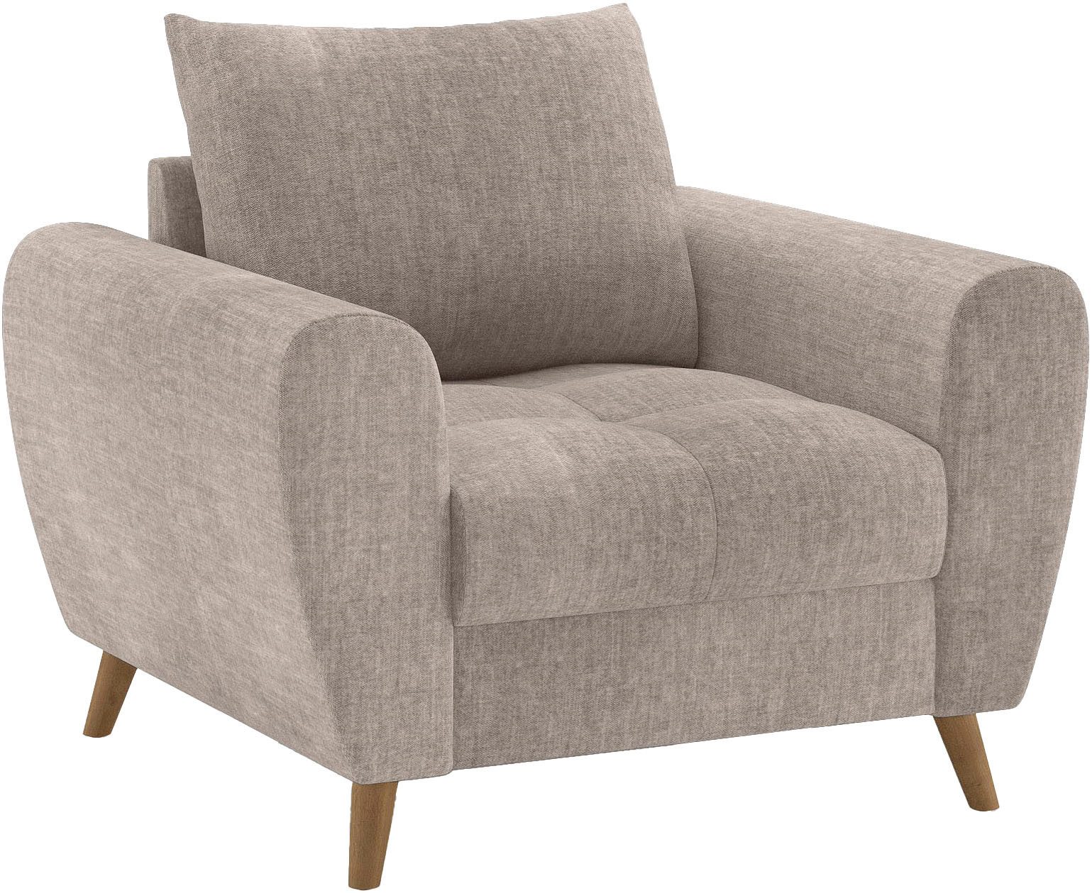 Mr. Couch Fauteuil Blackburn II Passend bij de set, met koudschuimvering tot 140 kg belastbaar fauteuils beige