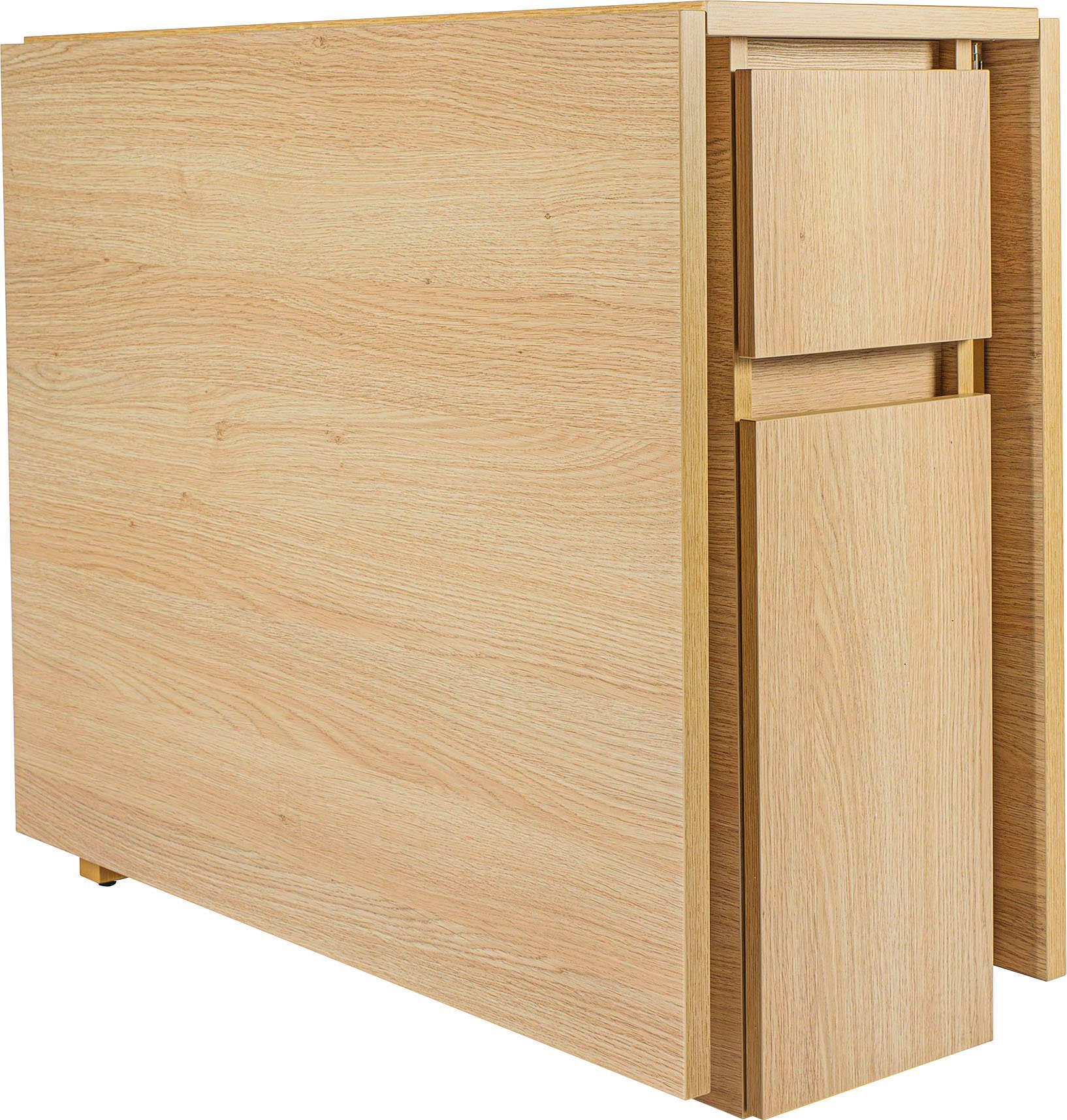 Woodman Eettafel Jasper met een rechthoekig tafelblad en uittrekfunctie, breedte 90 cm