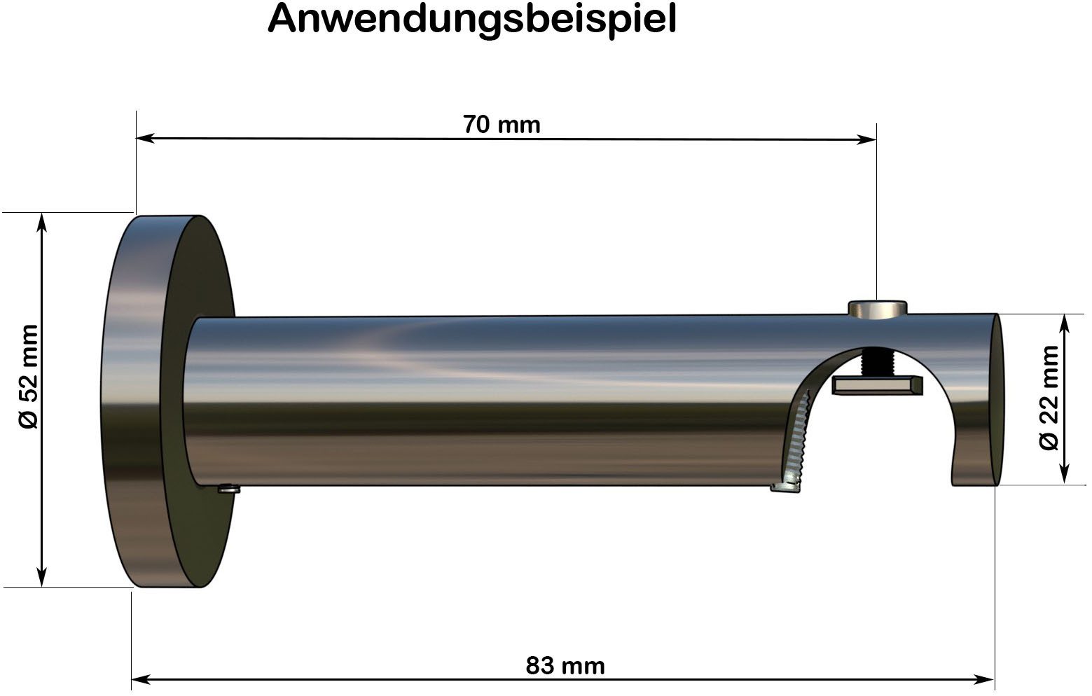 indeko Combinatie drager Ø 20 mm voor gordijnroedes en binnenrailsysteem (1 stuk)