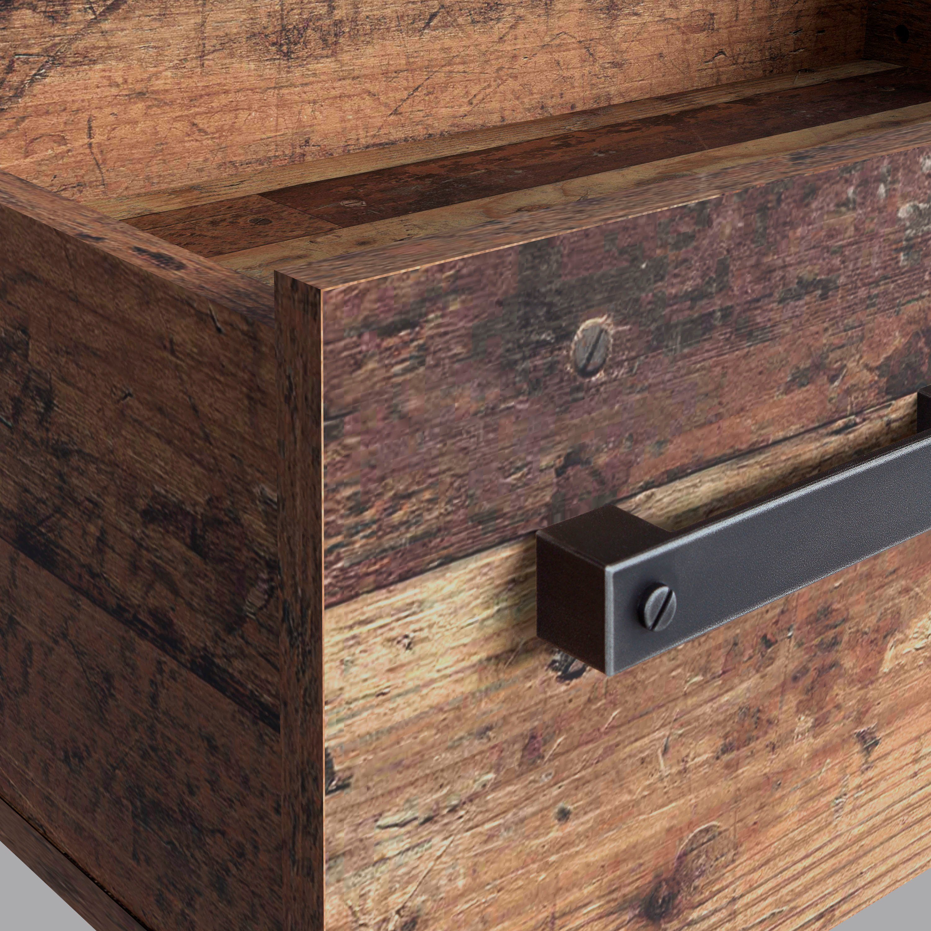 FORTE Bureau Clif Computertafel met lades, industriële stijl, breedte 160 cm