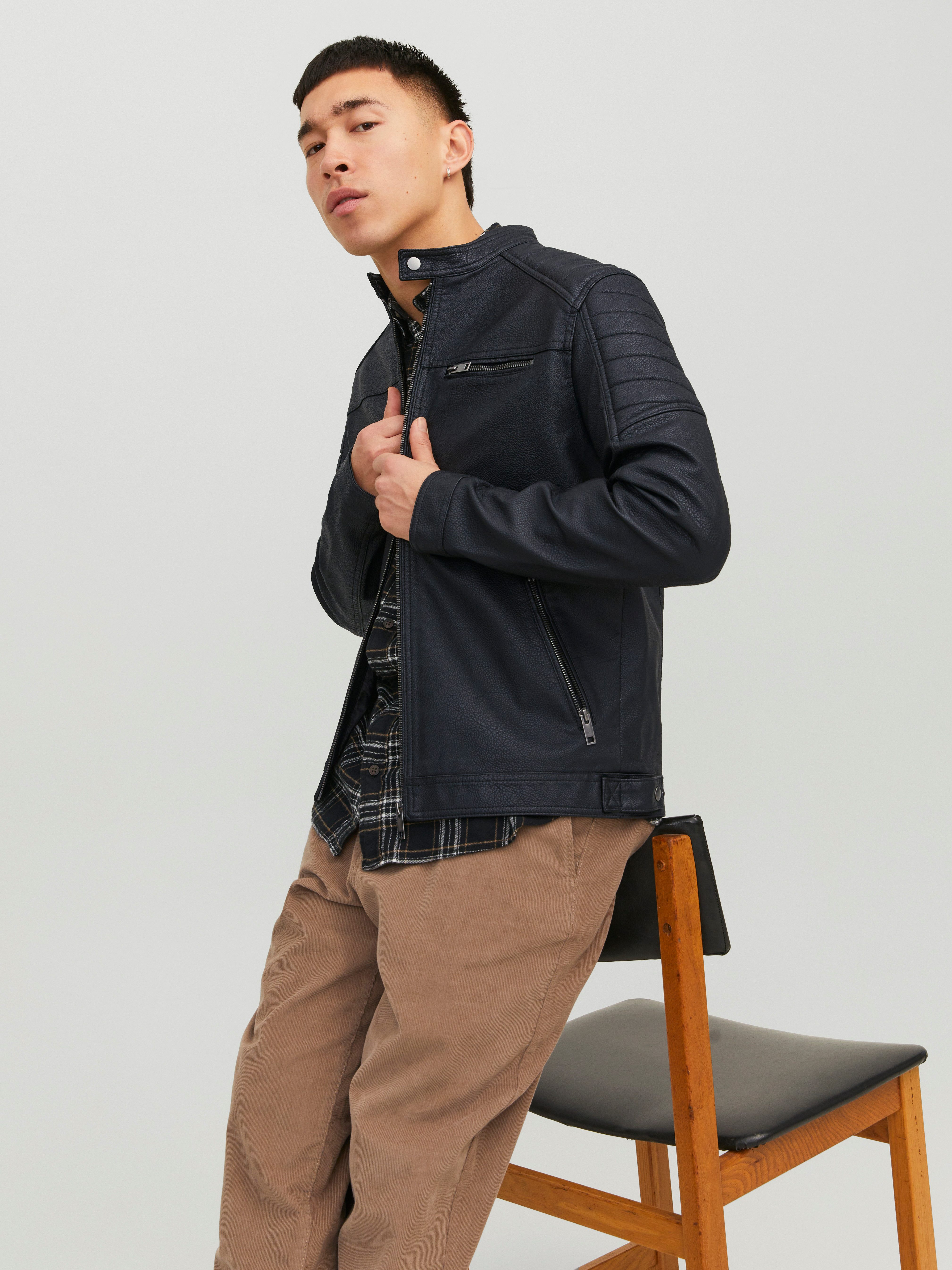 Jack & Jones Imitatieleren jack JJEROCKY JACKET NOOS