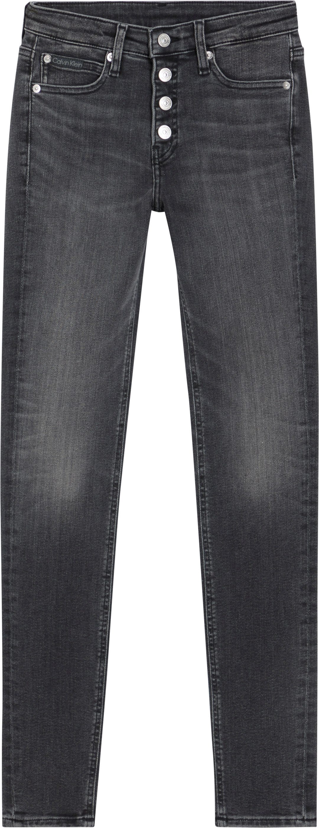 Calvin Klein Skinny fit jeans Mid rise skinny met open knoopsluiting
