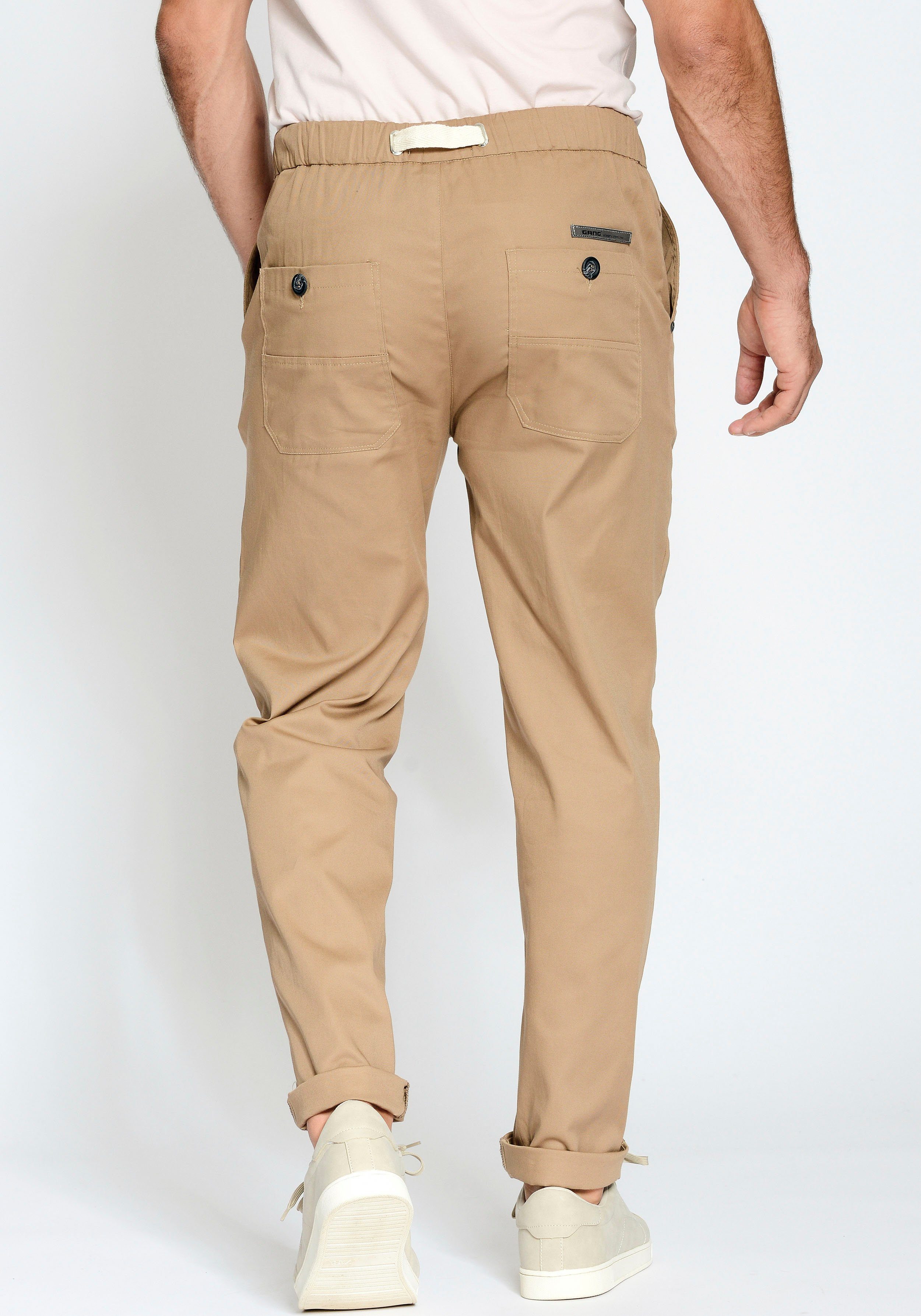 GANG Chino 94SANTO JOGGER Jogger stijl met elastische tailleband en tunnelkoordsluiting