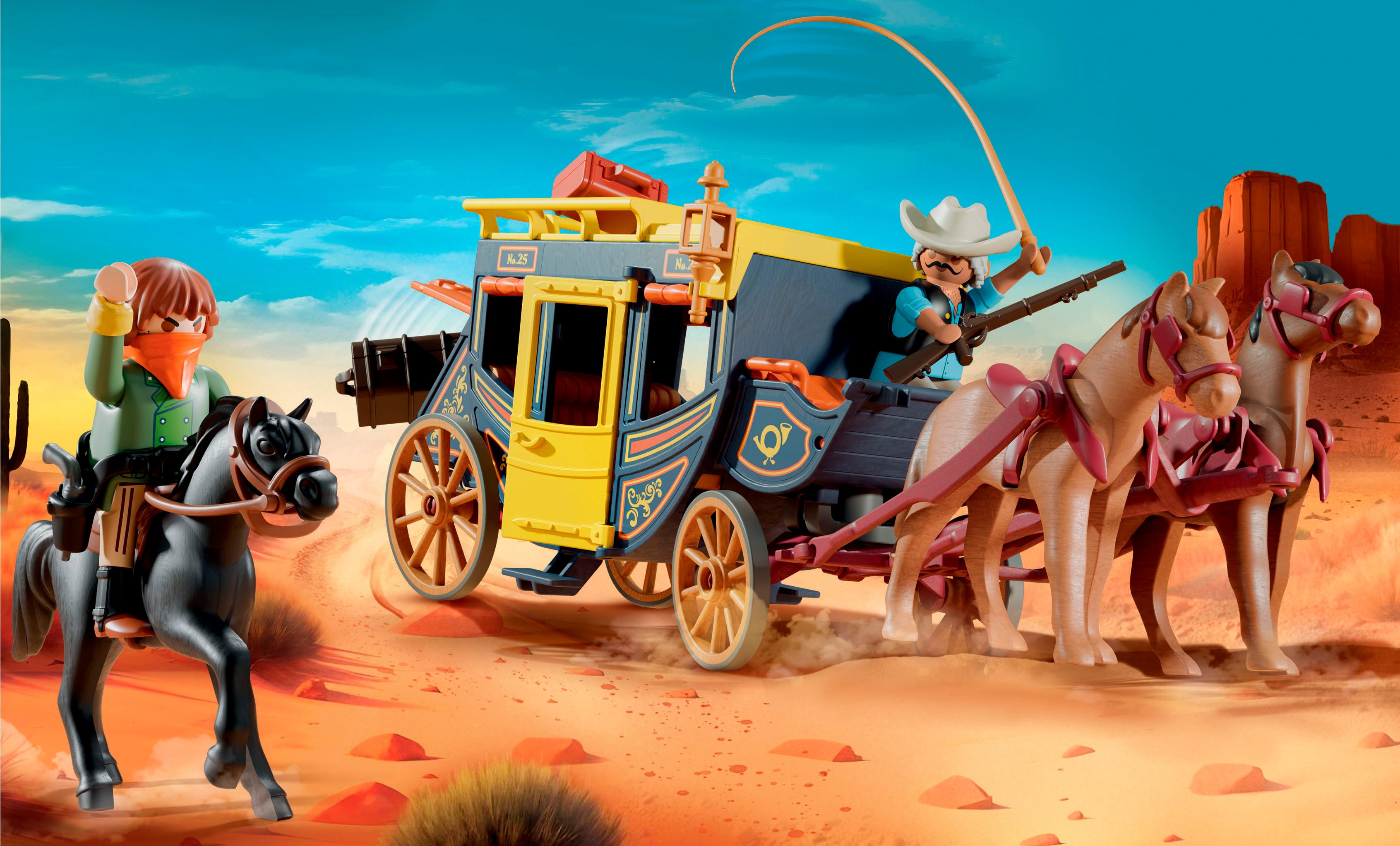 Playmobil® Constructie-speelset Postkutschenüberfall im Wilden Westen (71862), History (58-delig)