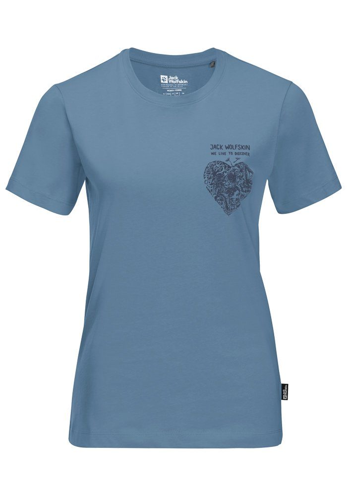 Jack Wolfskin T-shirt DISCOVER HEART T W