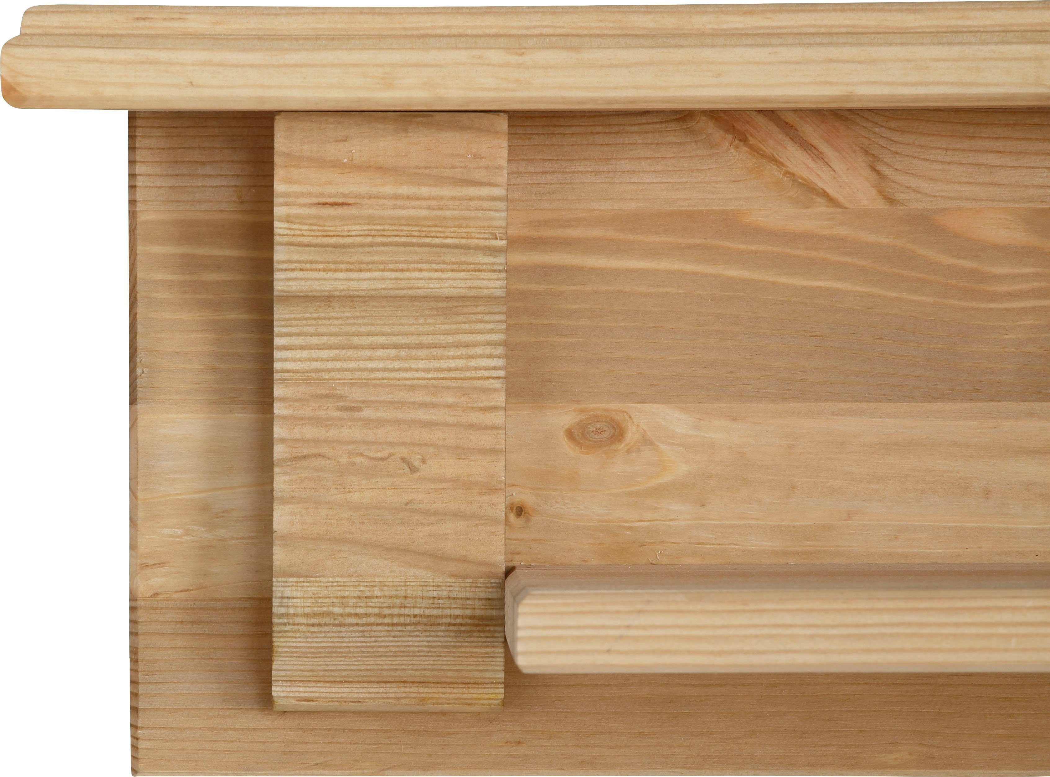 Home affaire Wandplank ANNA Breedte 125 cm, van massief grenen, FSC®