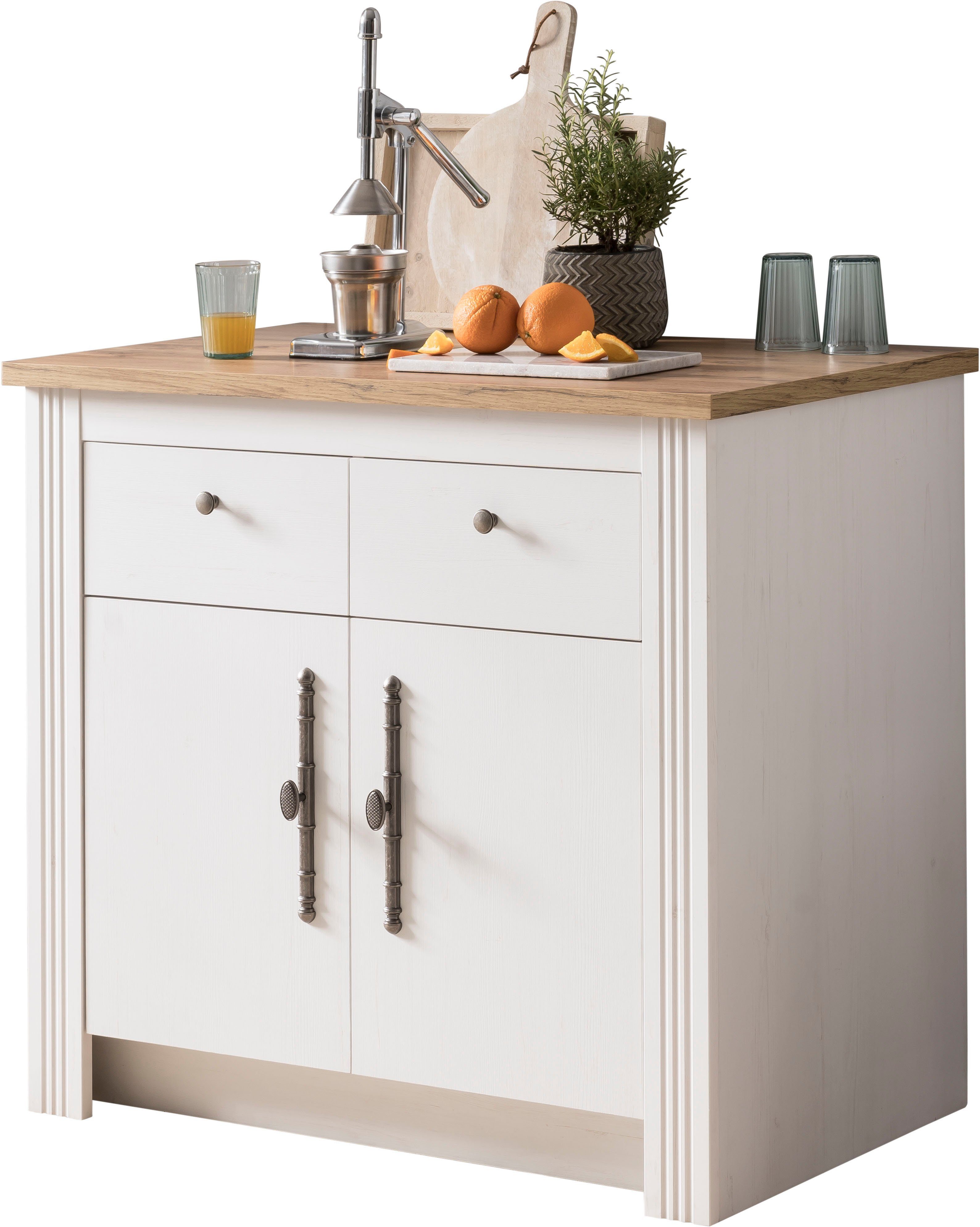 Kochstation Onderkast KS-Westminster in romantische landelijke stijl, breedte 100 cm, exclusief by otto