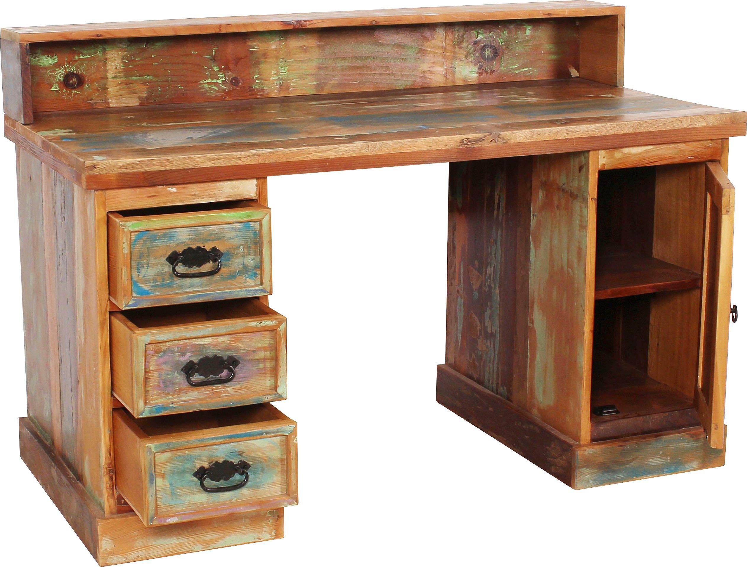 SIT Bureau Secretaris van gerecycled gebruikt hout met verfresten