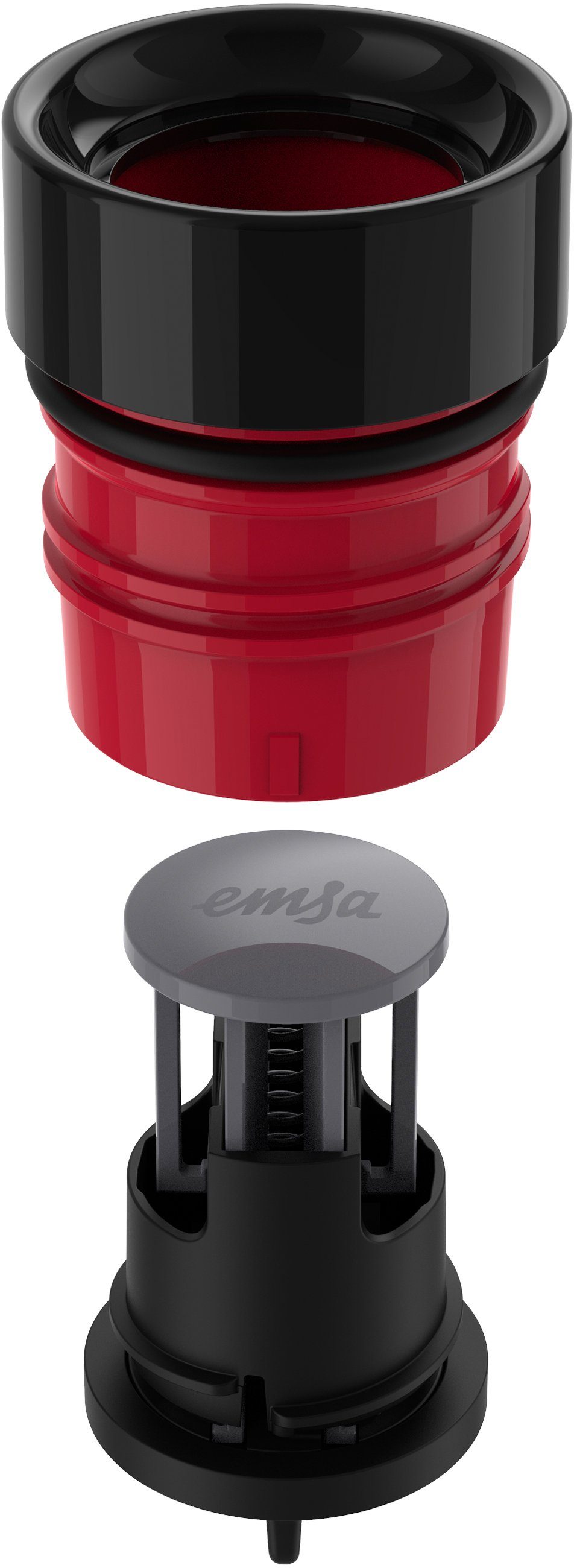 Emsa Drinkfles Bludrop Sleeve Roestvrij staal/siliconen, quick-press, 12u warm/24u koel (1-delig)