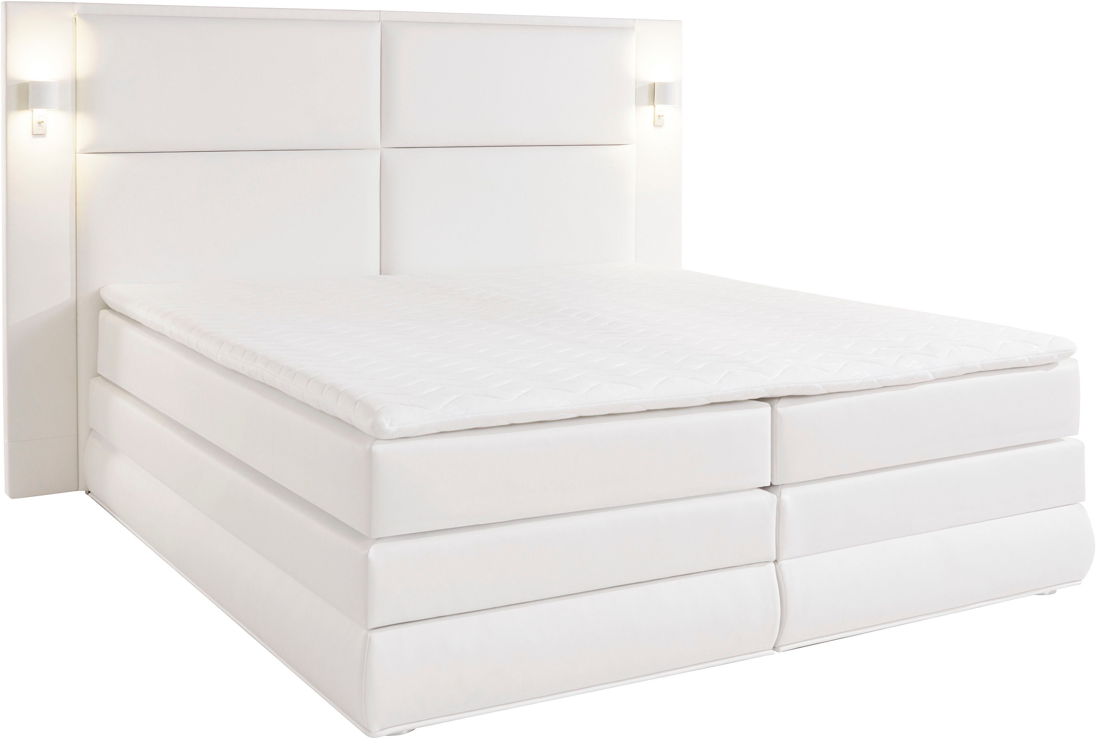 COLLECTION AB Boxspring Copenhagen inclusief bedkist, topmatras, naar keuze met ledverlichting