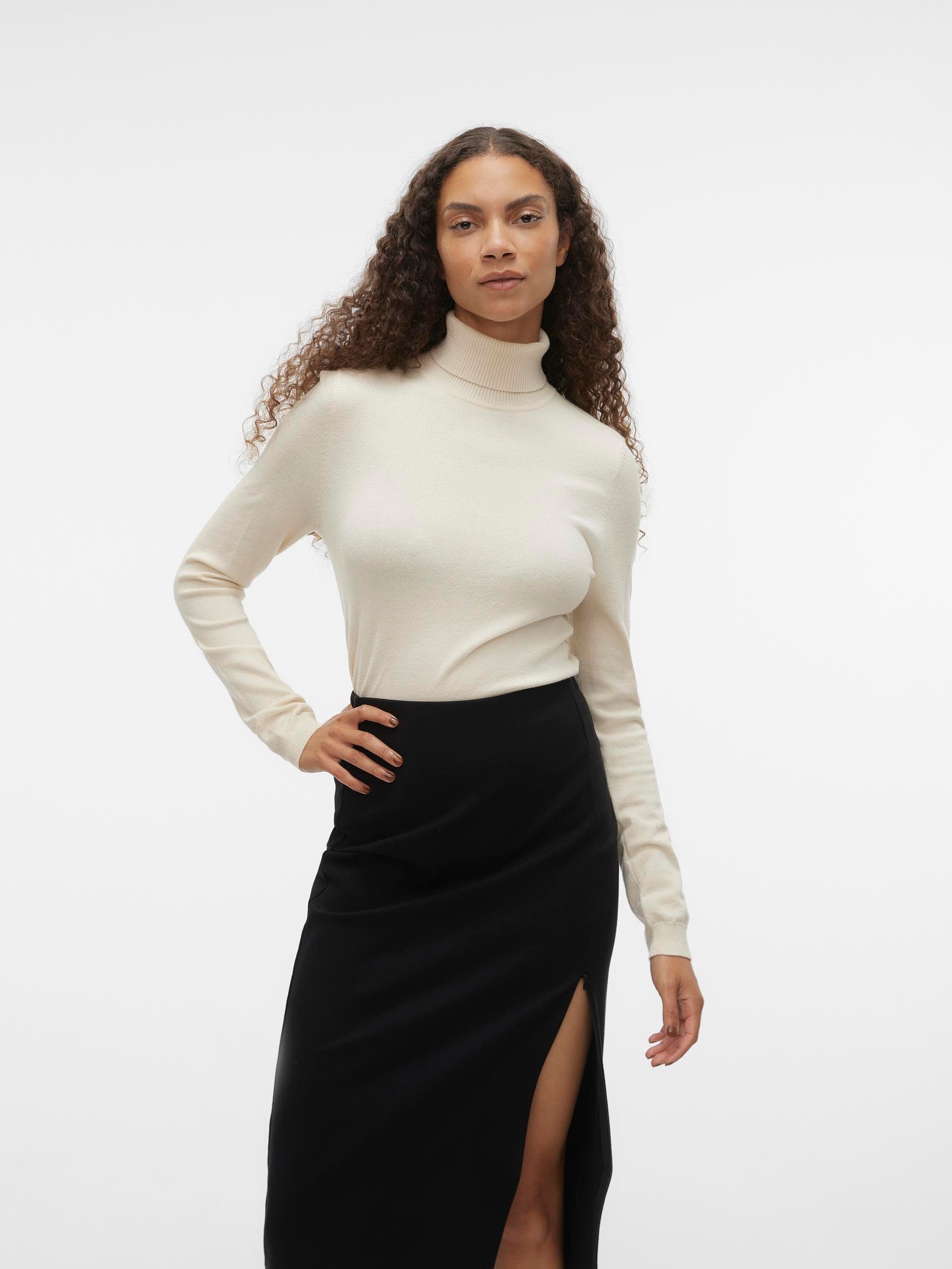 Vero Moda Coltrui VMHAPPINESS LS ROLLNK PULLOVE GA BOO REP