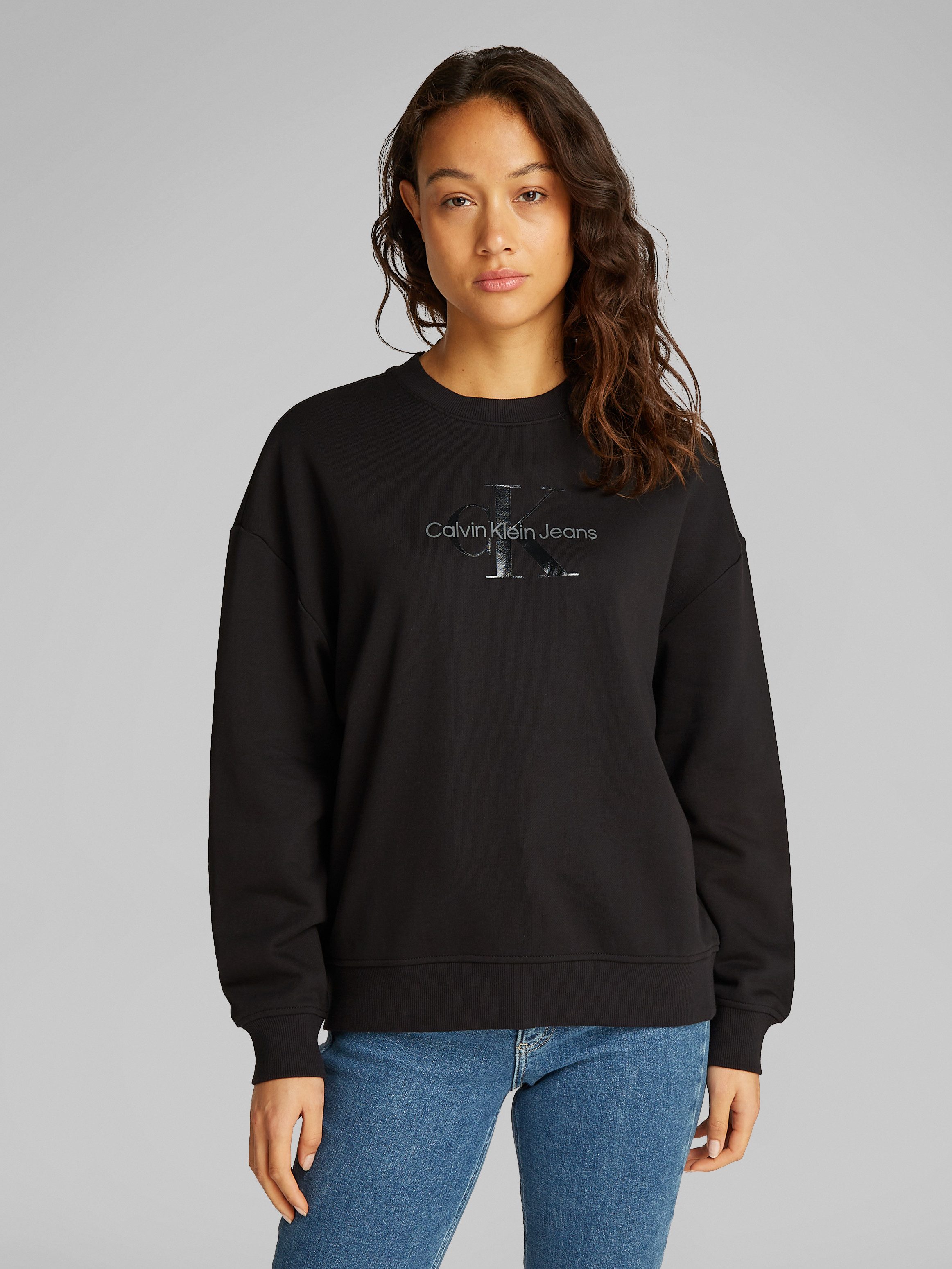 Calvin Klein Sweatshirt GLOSSY MONOLOGO REGULAR CREWNECK